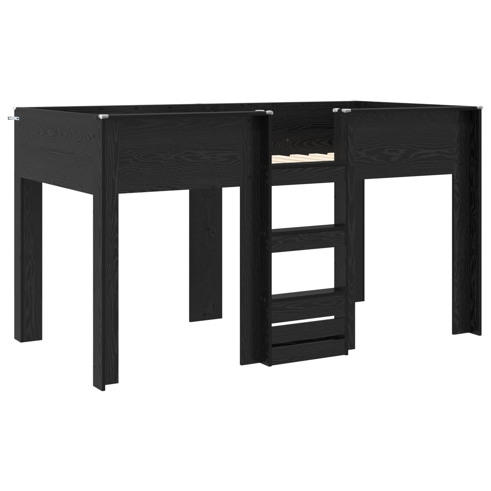 Lit Superposé pour Enfants Chêne noir 100 x 200 cm - XIOS