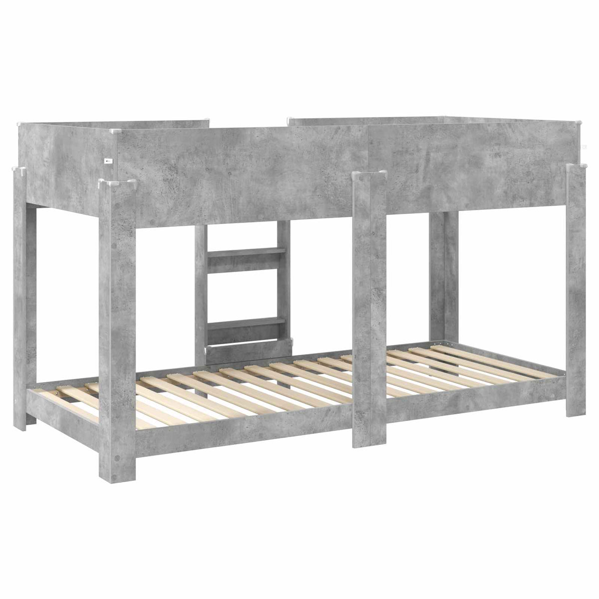 Lit Superposé pour Enfants Gris béton 100 x 200 cm