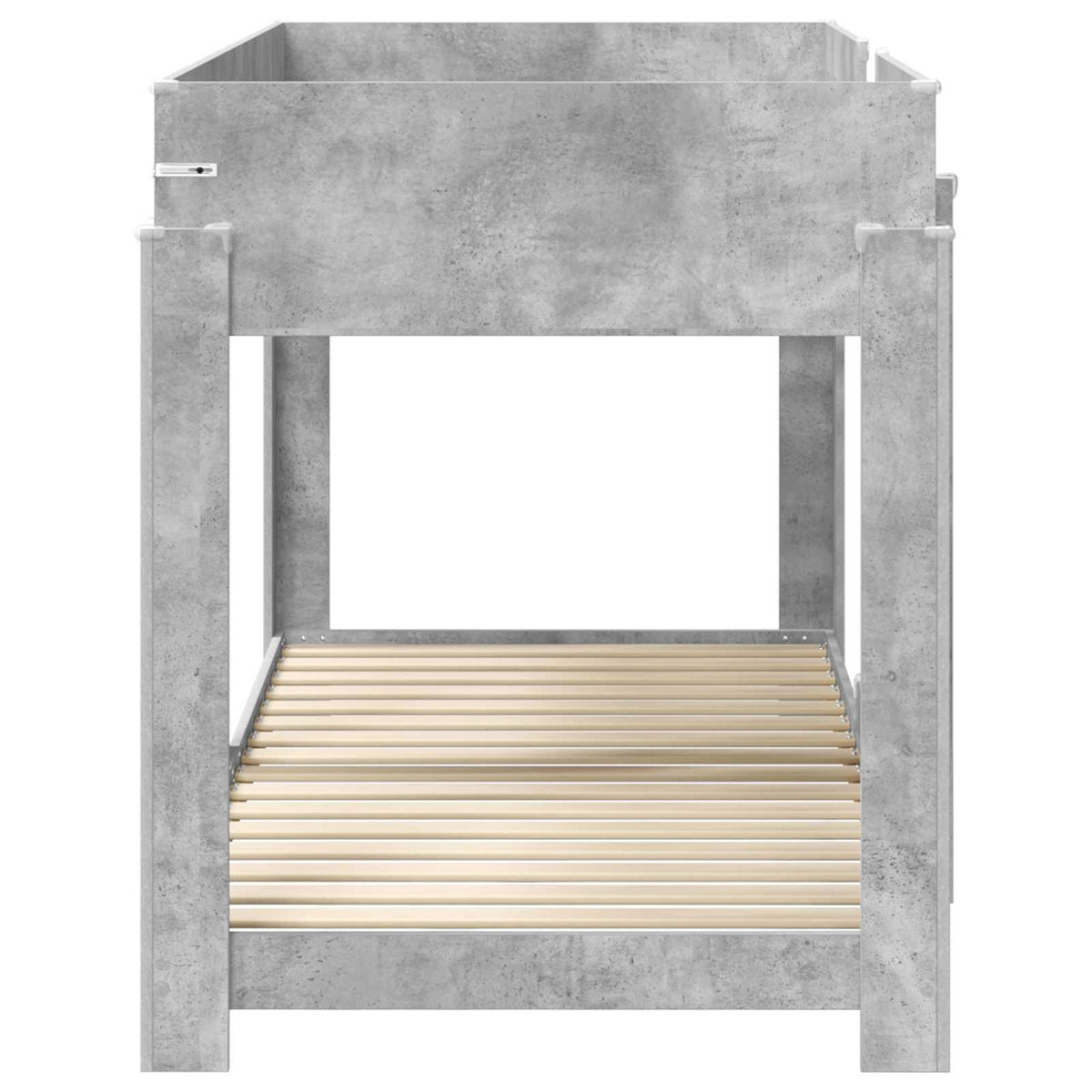 Lit Superposé pour Enfants Gris béton 90 x 200 cm