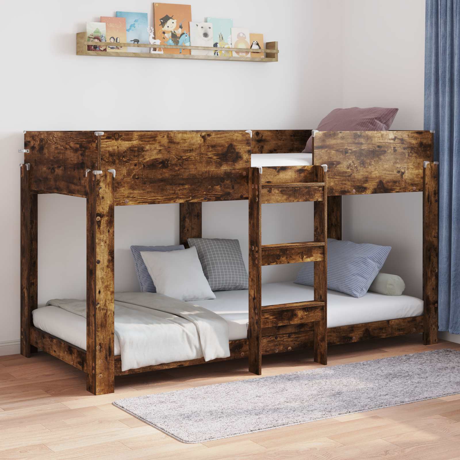 Lit Superposé pour Enfants Chêne fumé 90 x 200 cm - XIOS