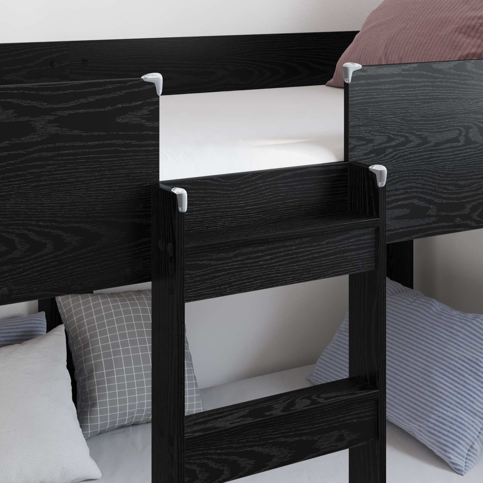 Lit Superposé pour Enfants Chêne noir 80 x 200 cm - XIOS