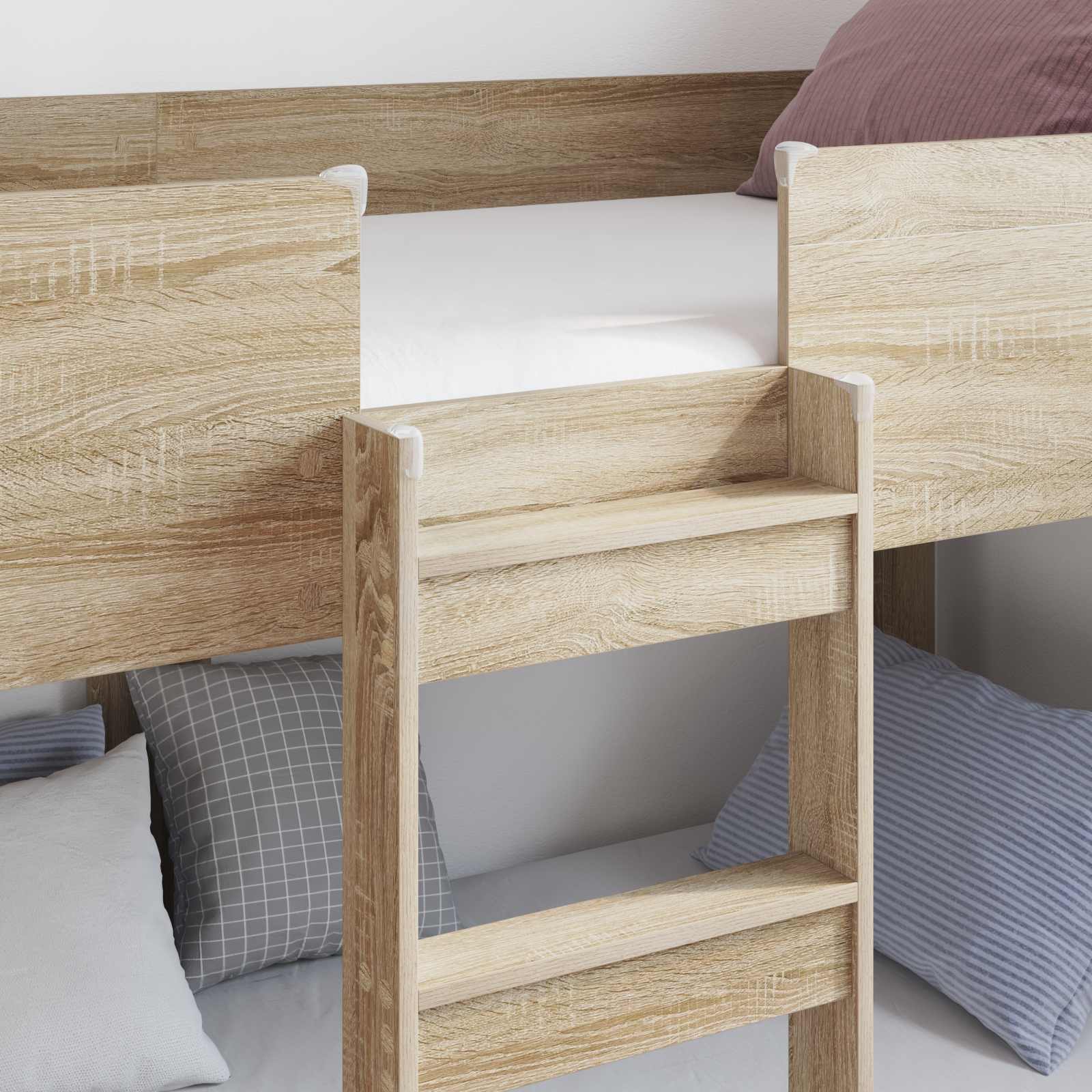 Lit Superposé pour Enfants Chêne Sonoma 80 x 200 cm - XIOS