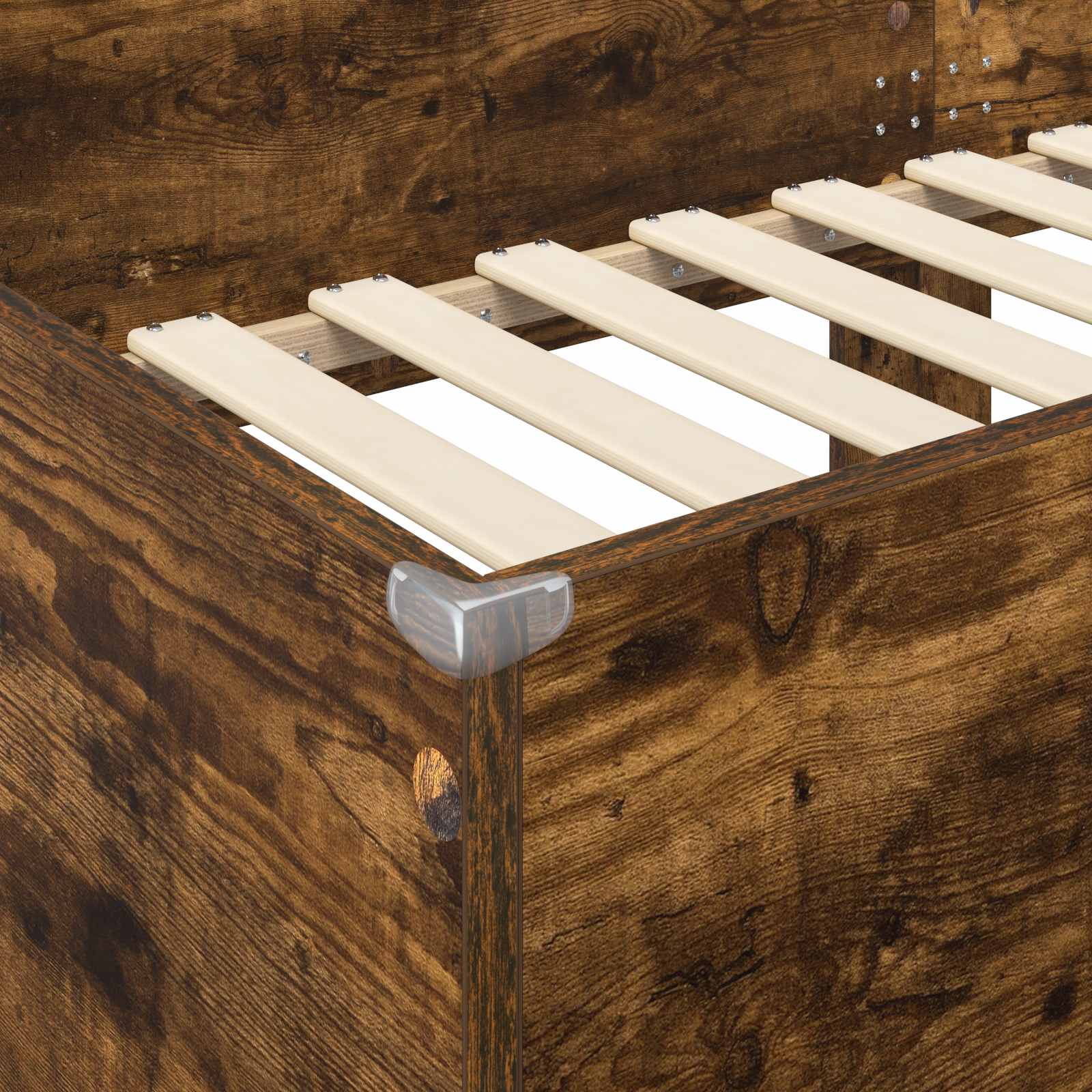 Lit Superposé pour Enfants avec matelas Chêne fumé 90 x 200 cm - XIOS