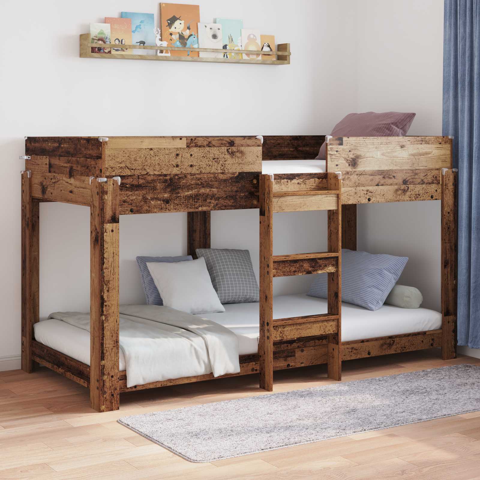 Lit Superposé pour Enfants Bois ancien 80 x 200 cm - XIOS