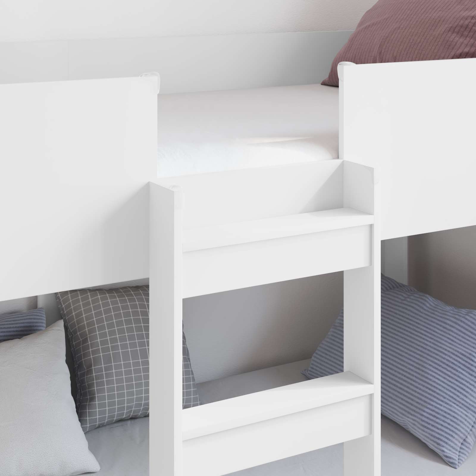 Lit Superposé pour Enfants Blanc 75 x 190 cm Bois d'ingénierie - XIOS