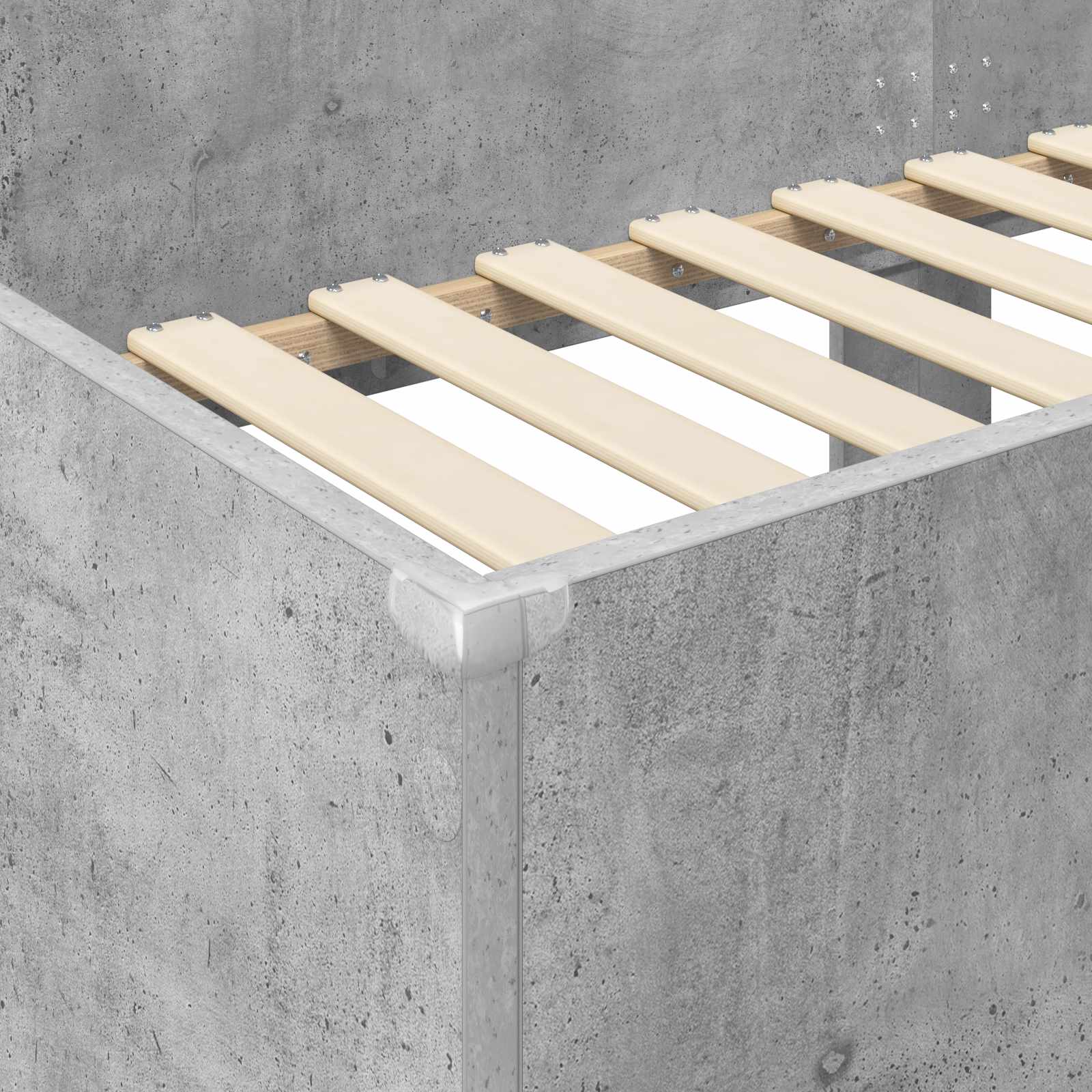 Lit Superposé pour Enfants avec matelas Gris béton 80 x 190 cm - XIOS