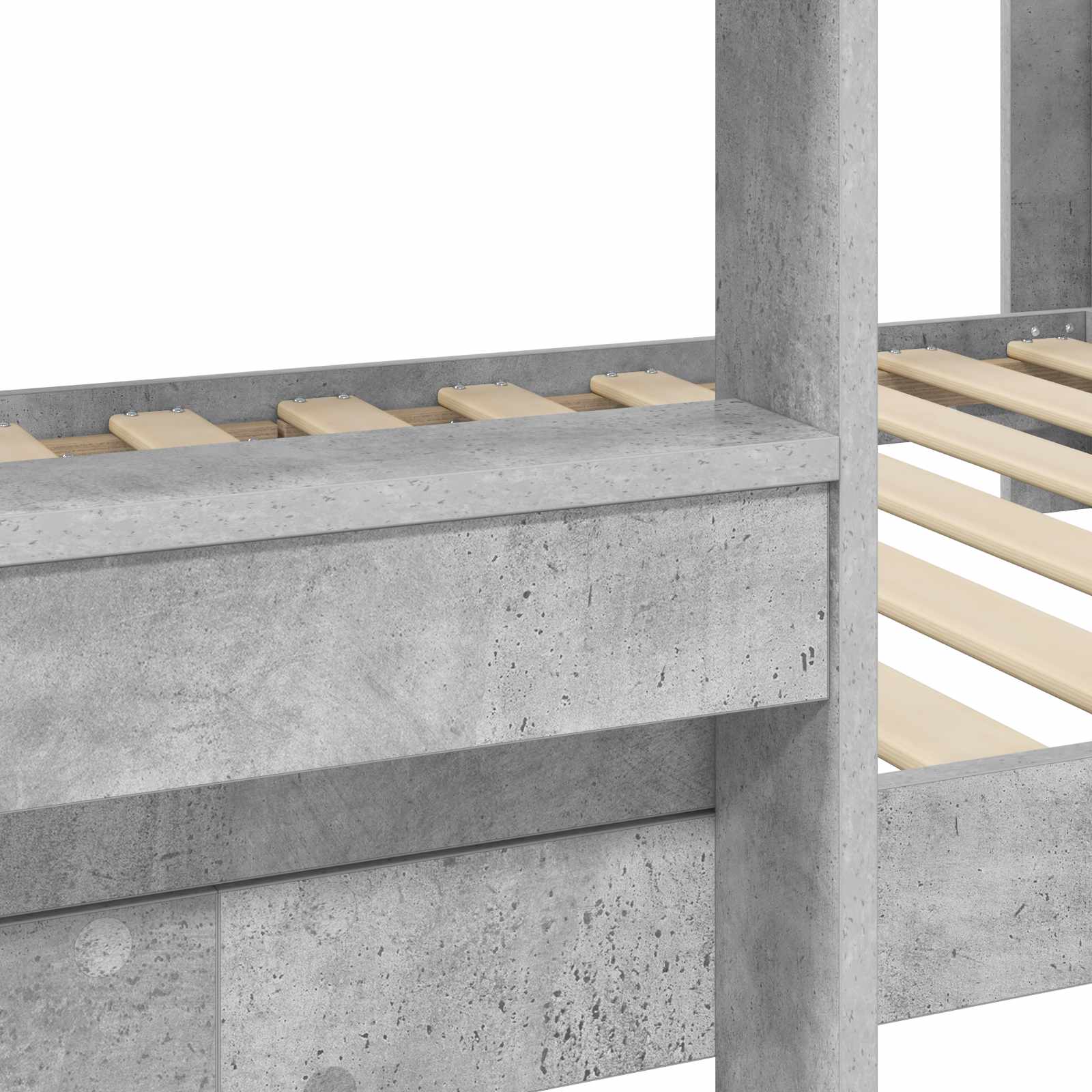 Lit Superposé pour Enfants Gris béton 75 x 190 cm - XIOS