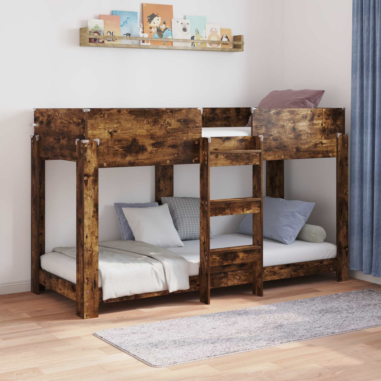Lit Superposé pour Enfants Chêne fumé 75 x 190 cm - XIOS