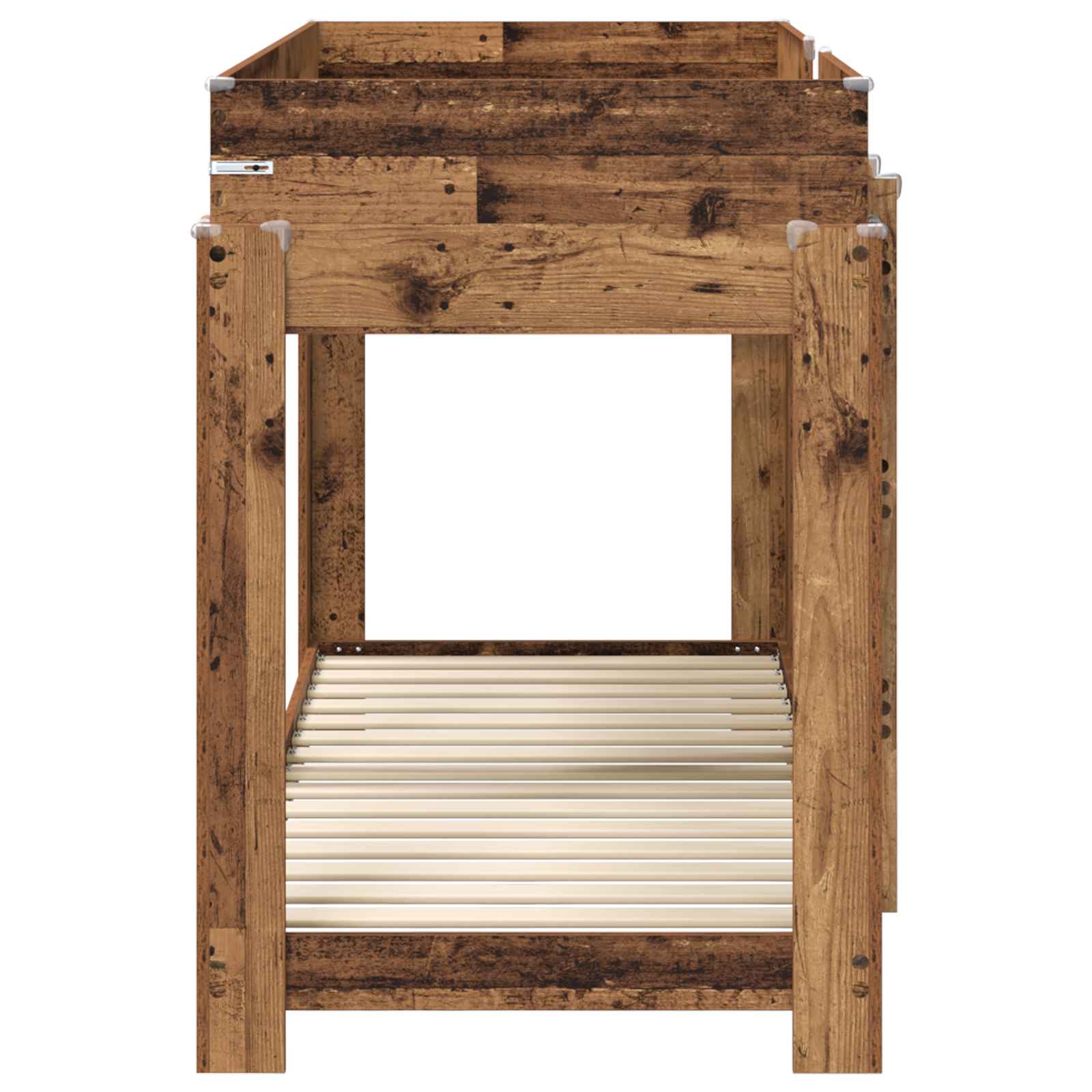 Lit Superposé pour Enfants avec matelas Bois ancien 80 x 190 cm - XIOS