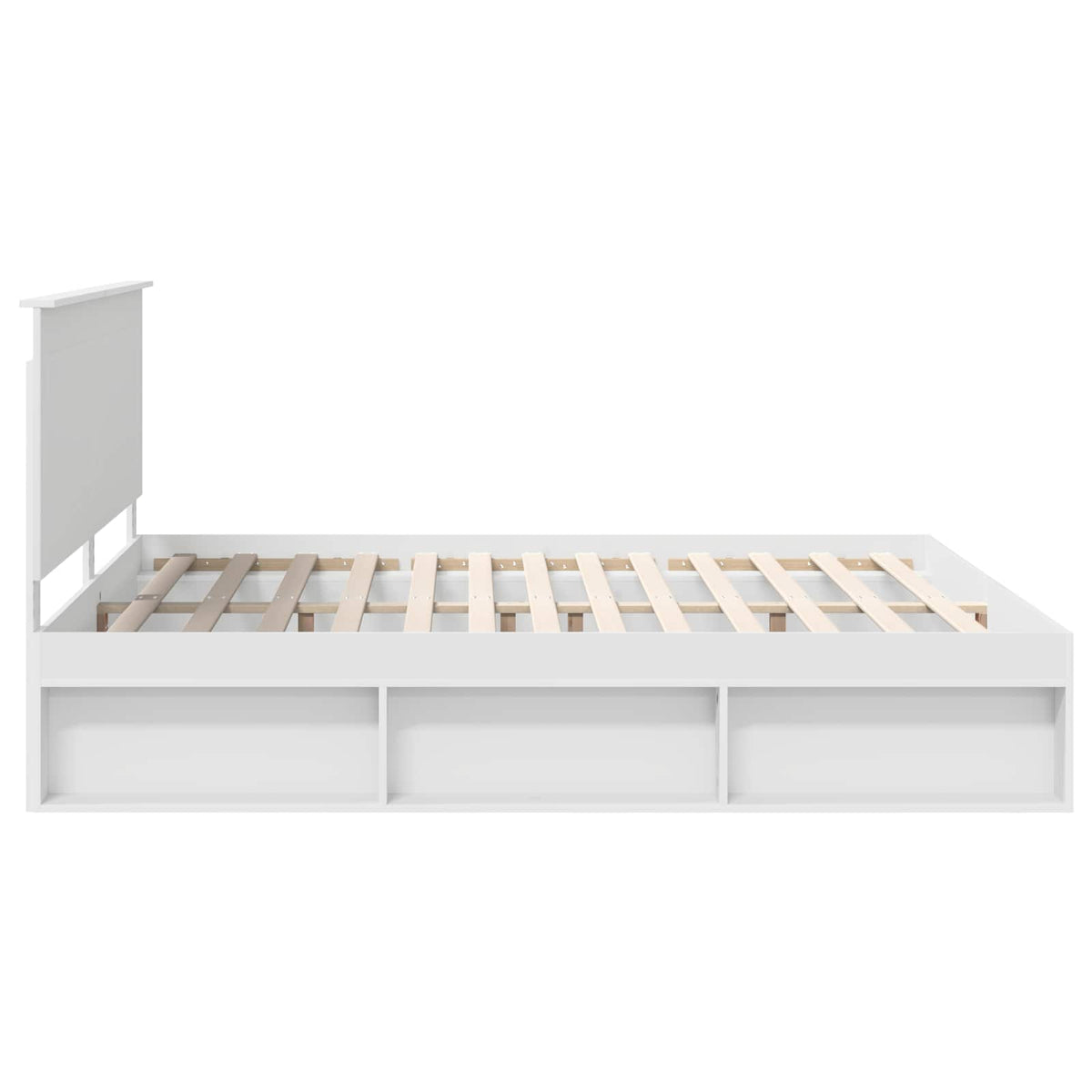 Cadre de lit Blanc 200 x 200 cm Bois de pin massif