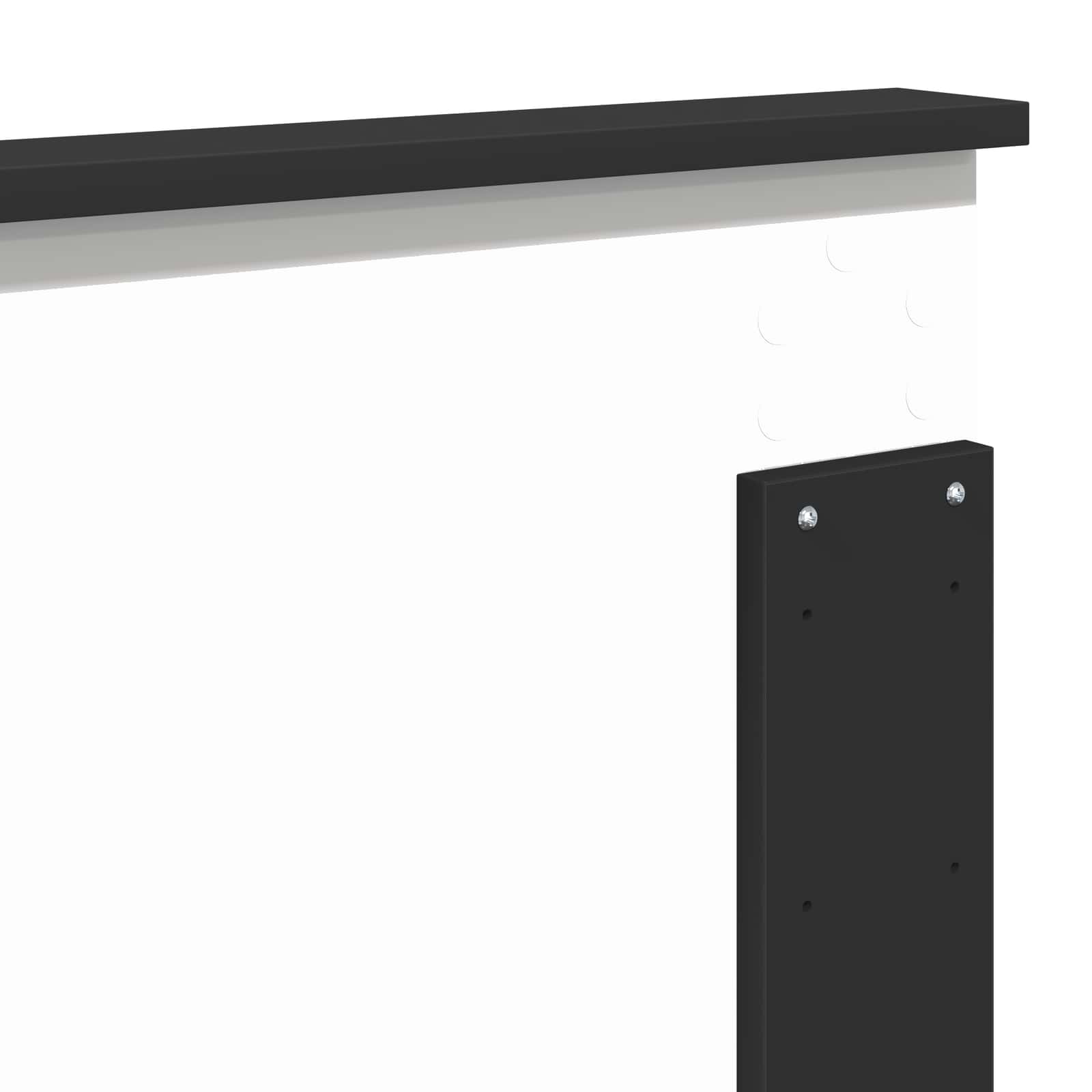 Cadre de lit Noir 200 x 200 cm Bois de pin massif - XIOS