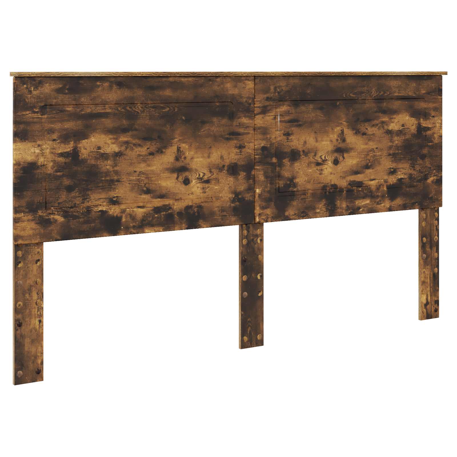 Cadre de lit Chêne fumé 200 x 200 cm Bois de pin massif - XIOS