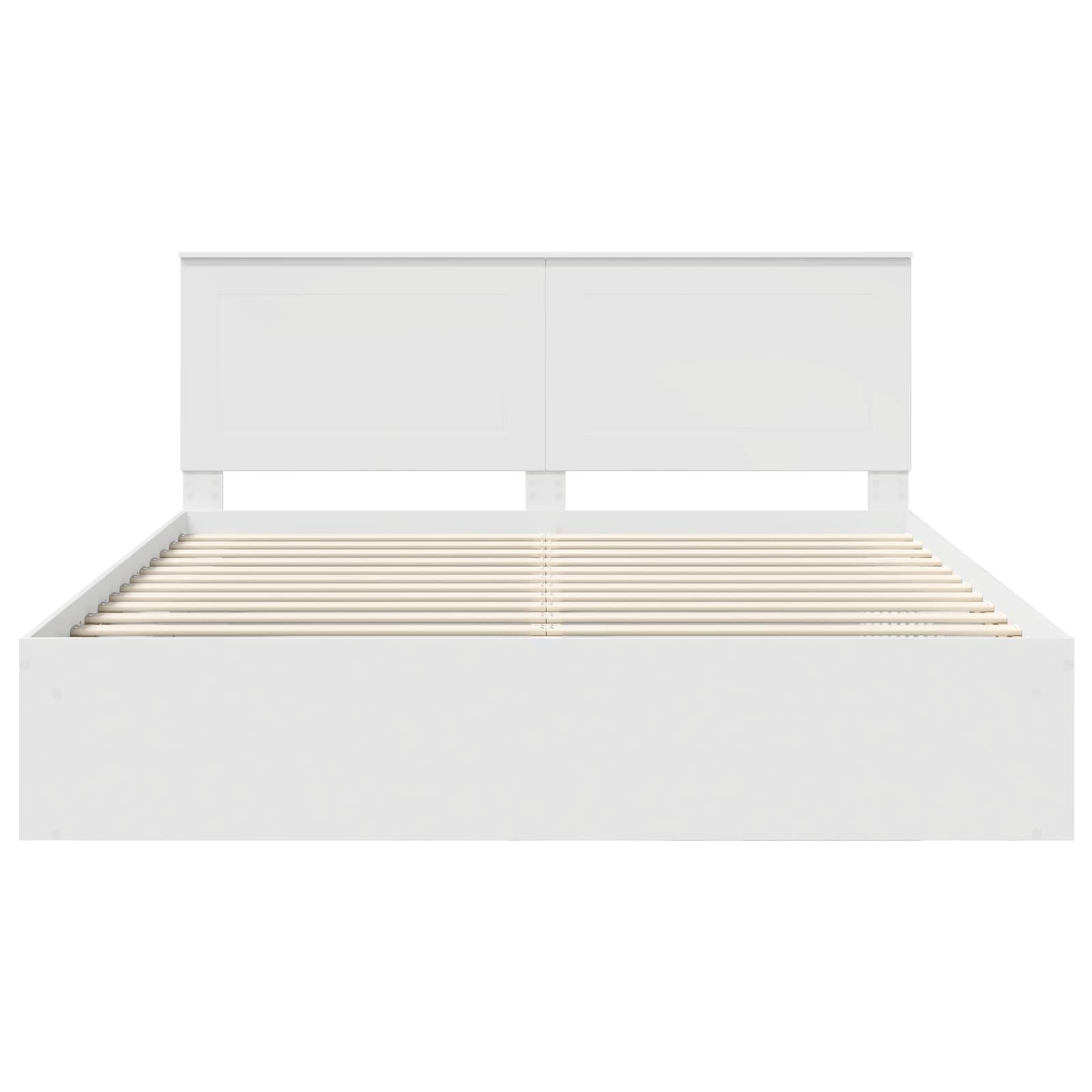 Cadre de lit avec tête de lit Blanc 180 x 200 cm Pin massif - XIOS