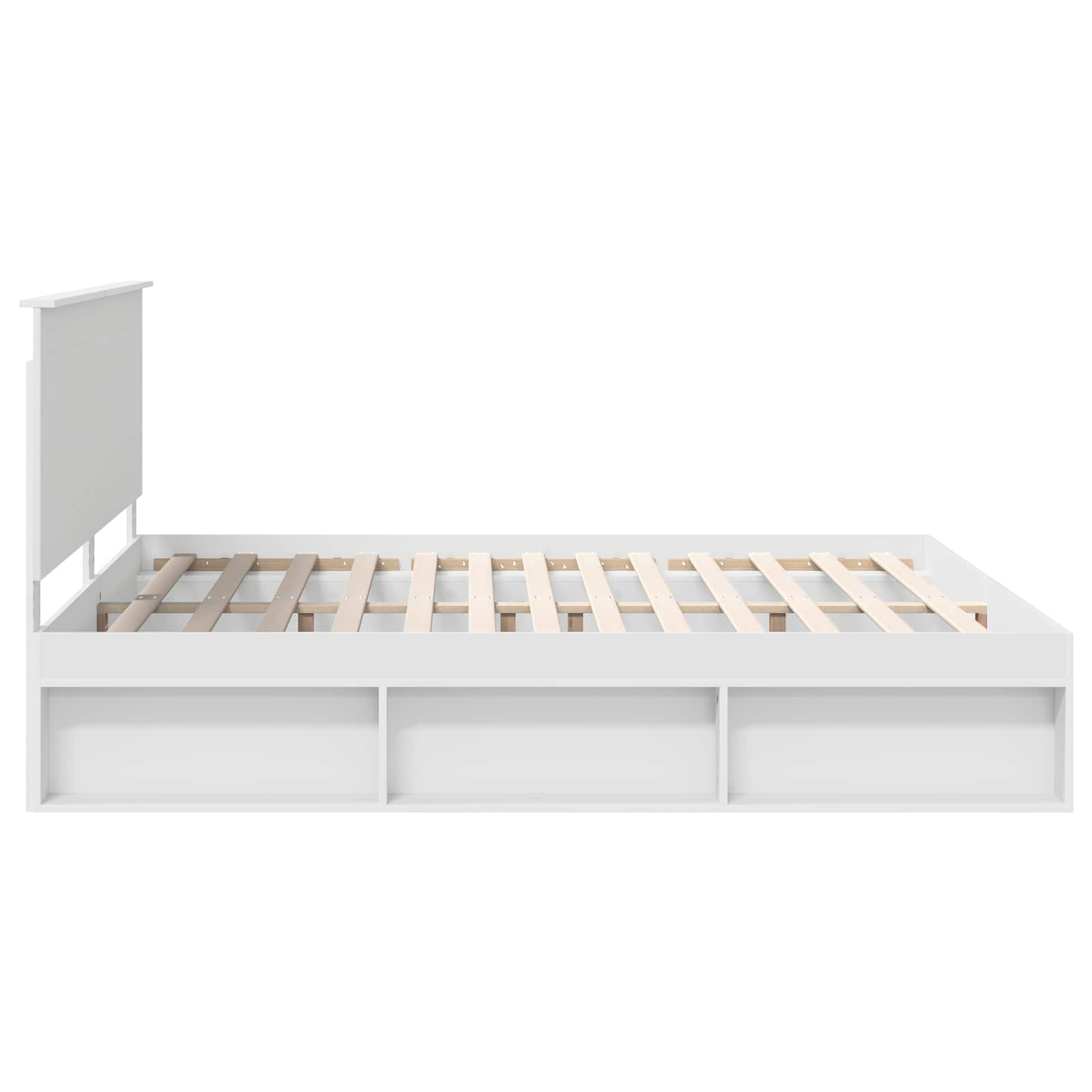 Cadre de lit Blanc 180 x 200 cm Bois de pin massif - XIOS