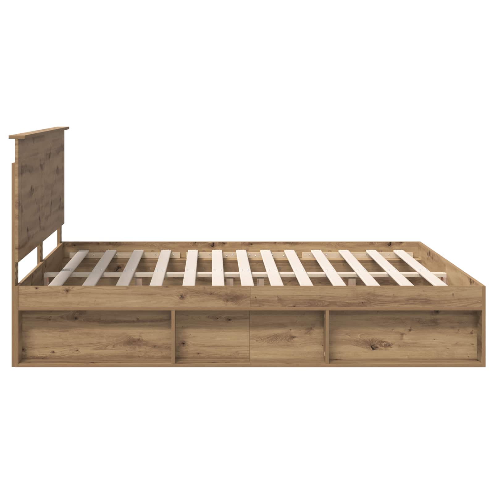 Cadre de lit Chêne artisan 180 x 200 cm Pin massif - XIOS