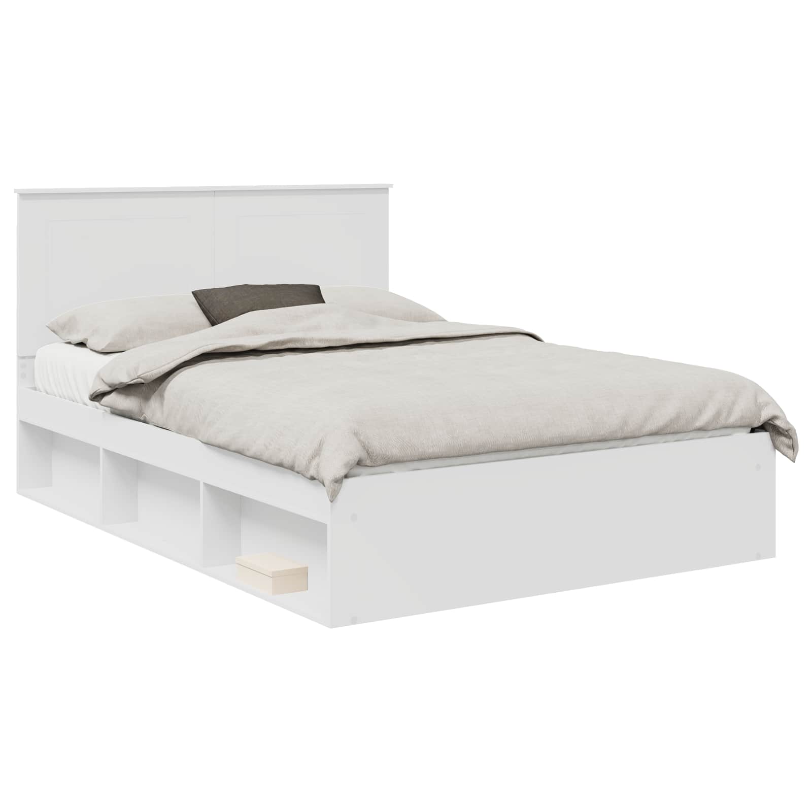 Cadre de lit Blanc 160 x 200 cm Bois de pin massif - XIOS