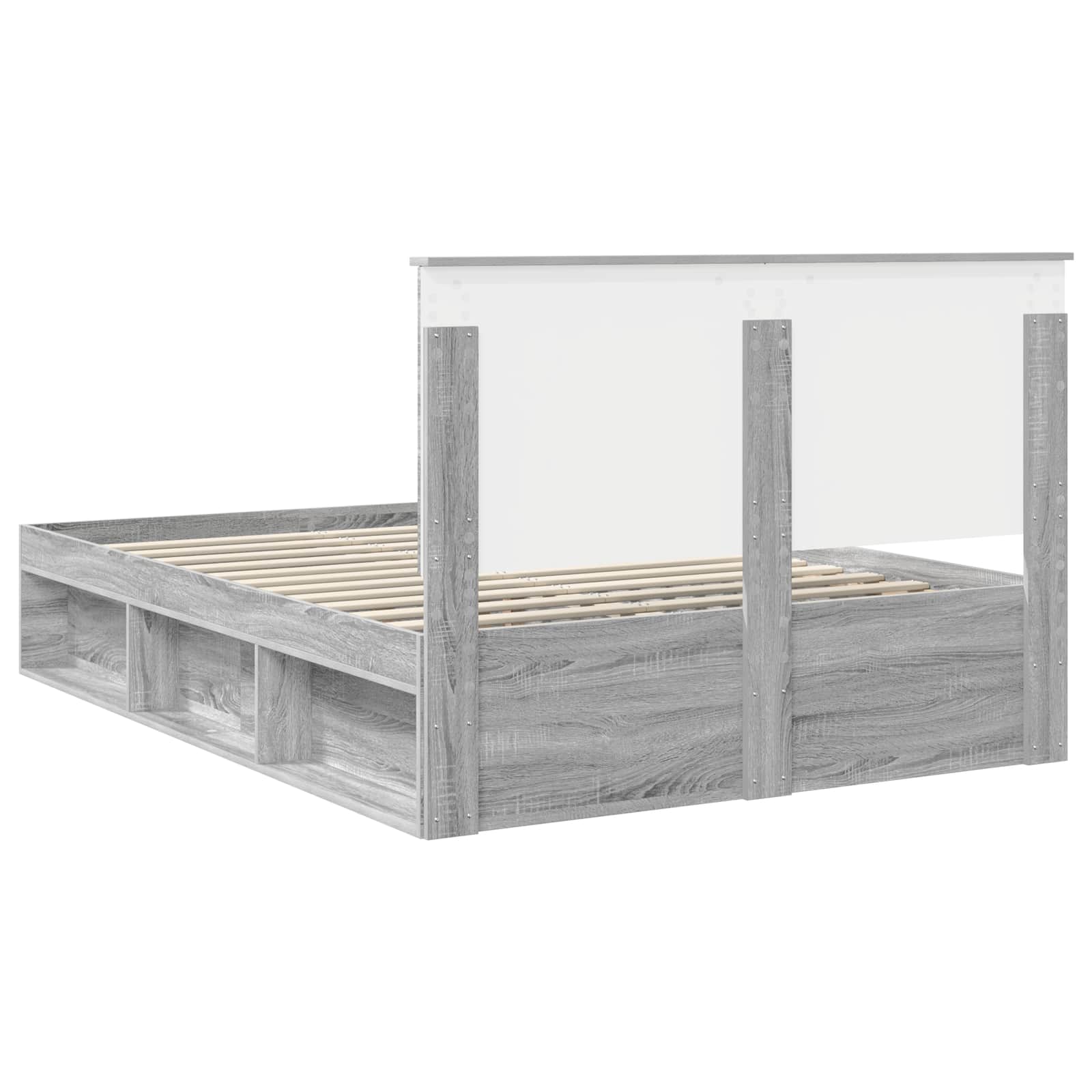 Cadre de lit Gris Sonoma 160 x 200 cm Bois de pin massif - XIOS
