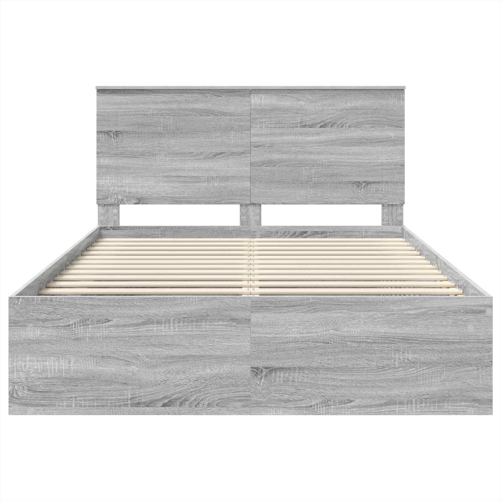 Cadre de lit Gris Sonoma 160 x 200 cm Bois de pin massif - XIOS