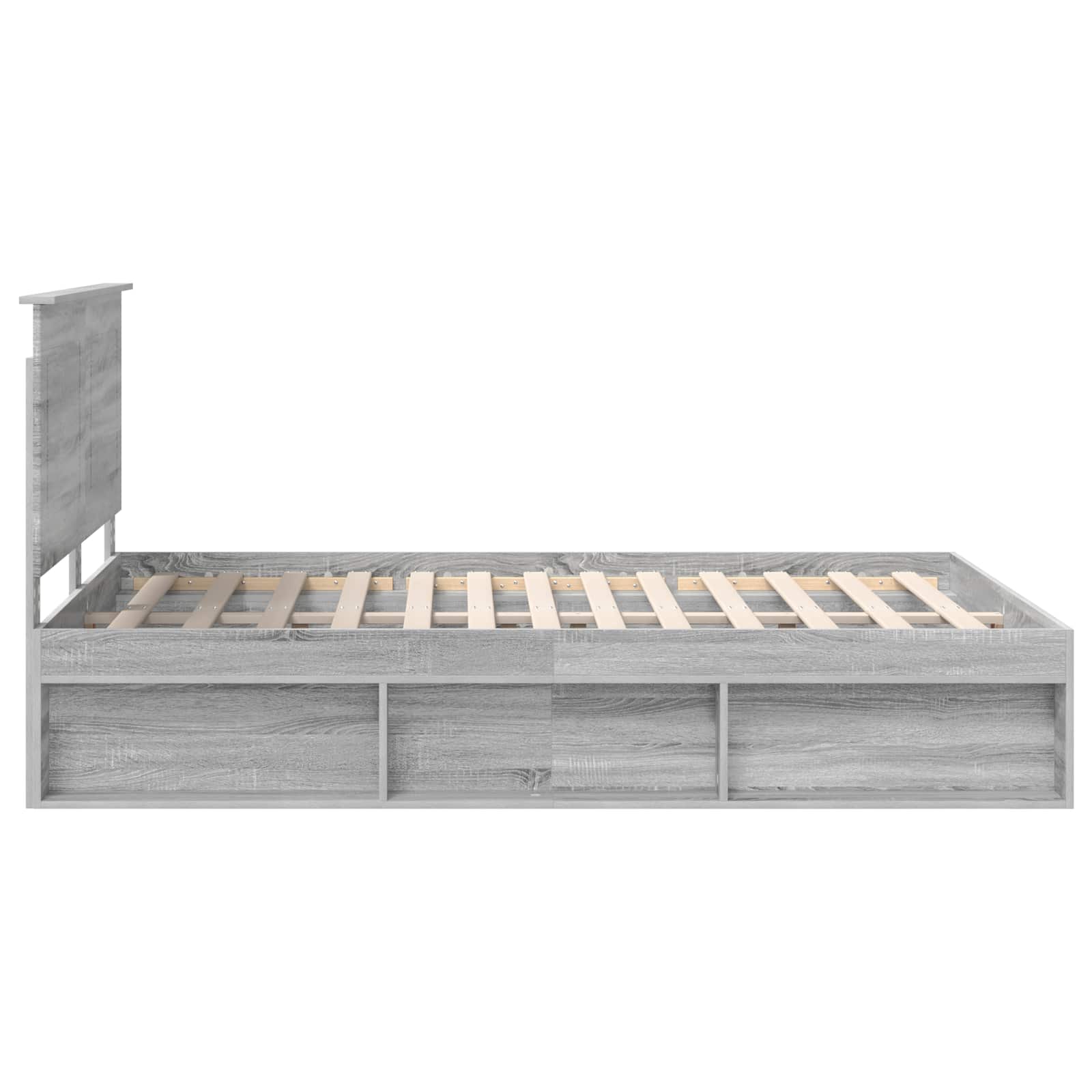 Cadre de lit Gris Sonoma 160 x 200 cm Bois de pin massif - XIOS