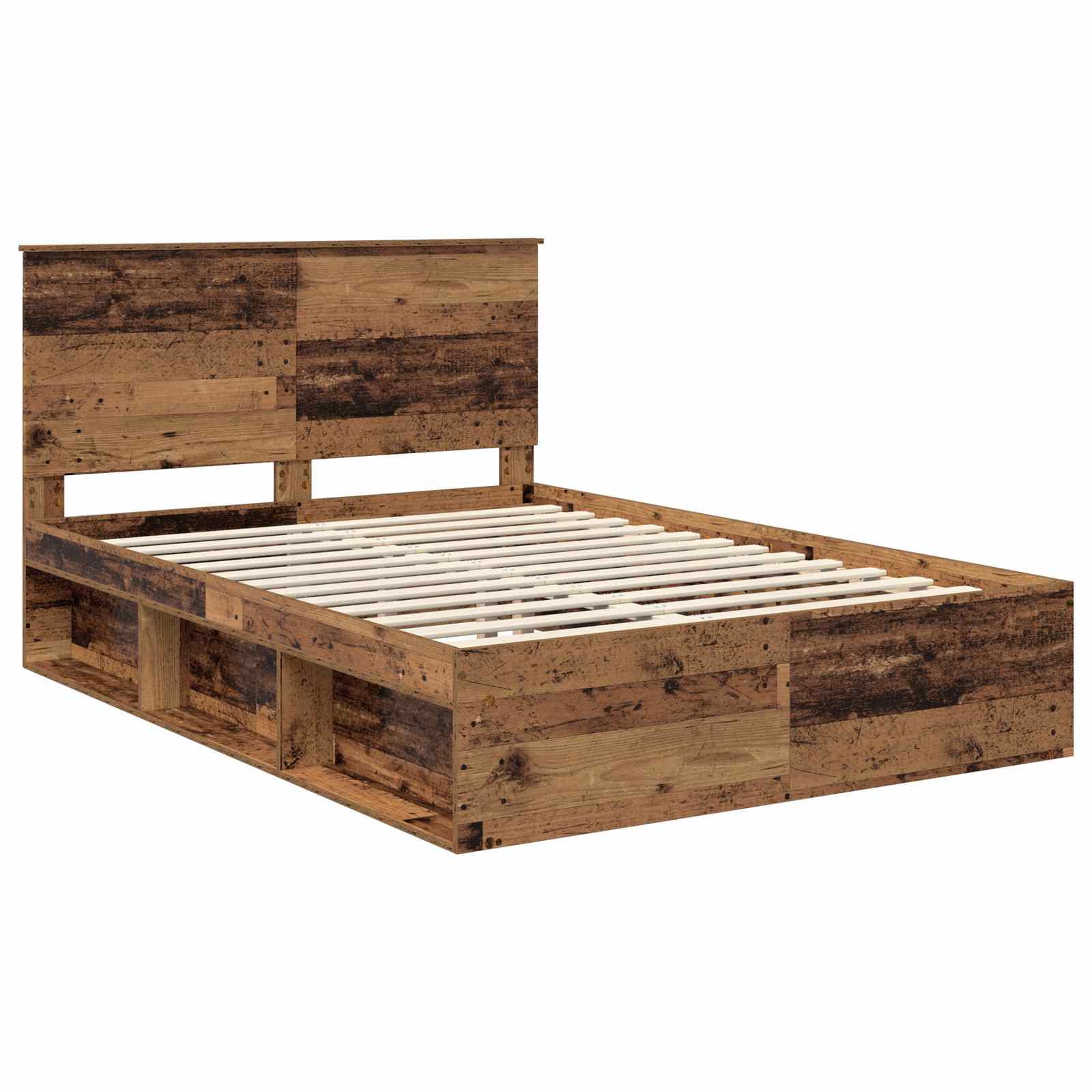 Cadre de lit Bois ancien 150 x 200 cm Bois de pin massif - XIOS
