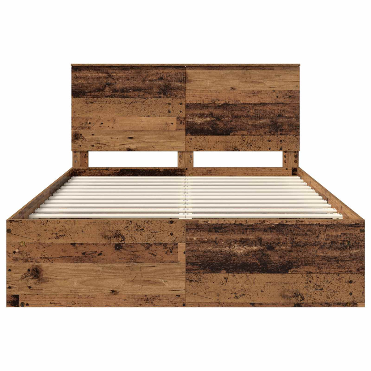 Cadre de lit Bois ancien 140 x 190 cm Bois de pin massif