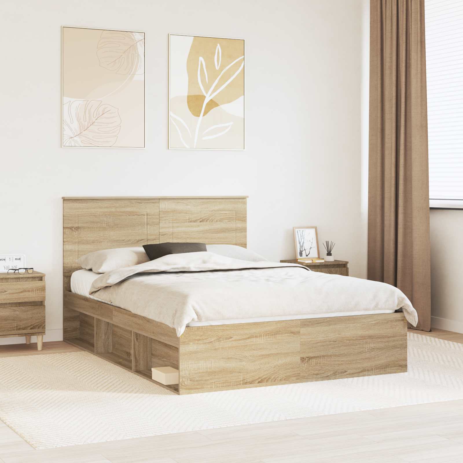 Cadre de lit Sonoma 140 x 200 cm Bois de pin massif - XIOS