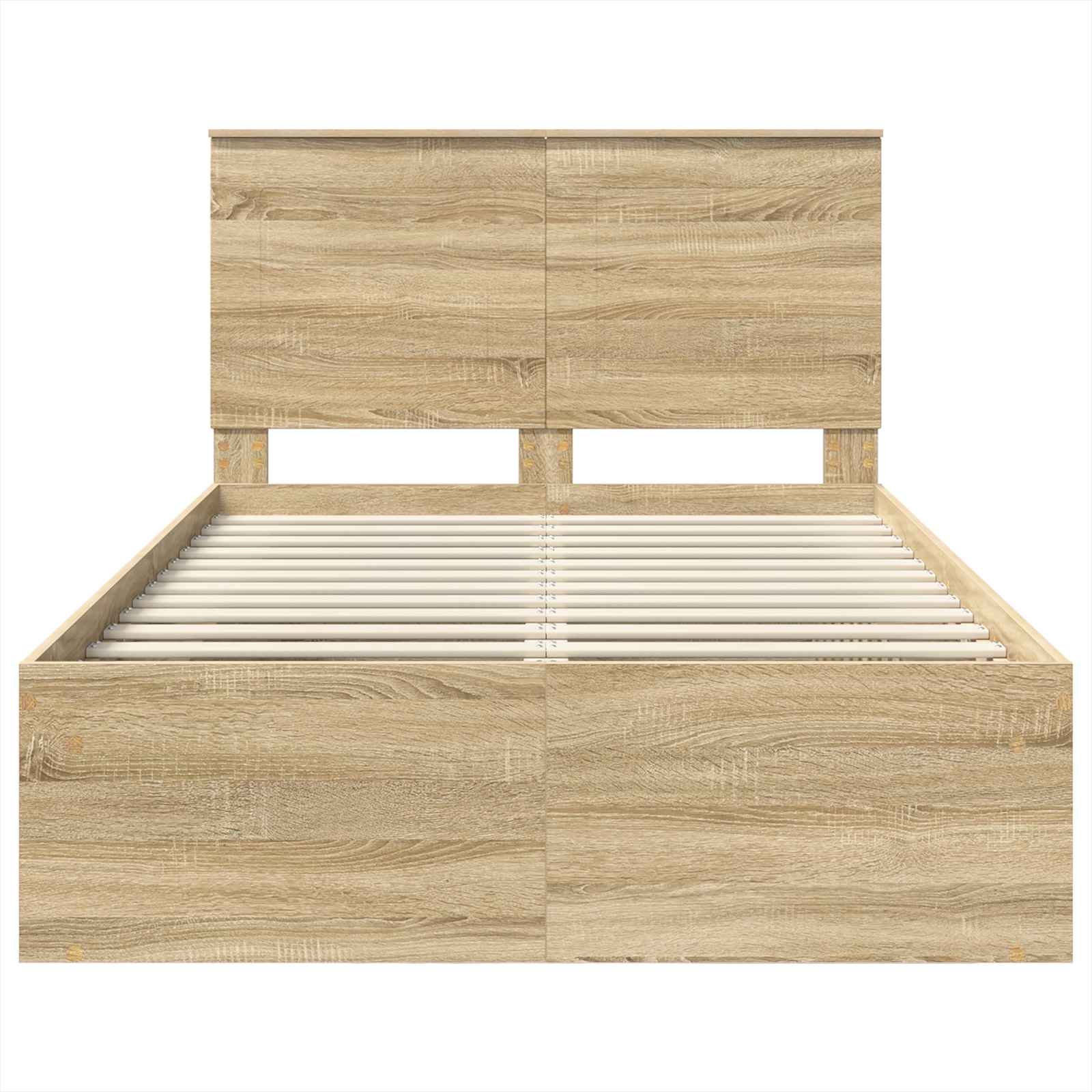 Cadre de lit avec tiroir Chêne Sonoma 135 x 190 cm Pin massif - XIOS