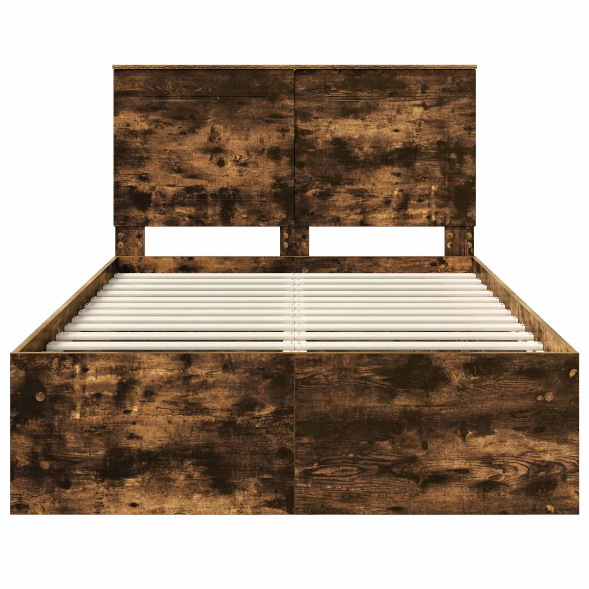 Cadre de lit Chêne fumé 135 x 190 cm Bois d'ingénierie