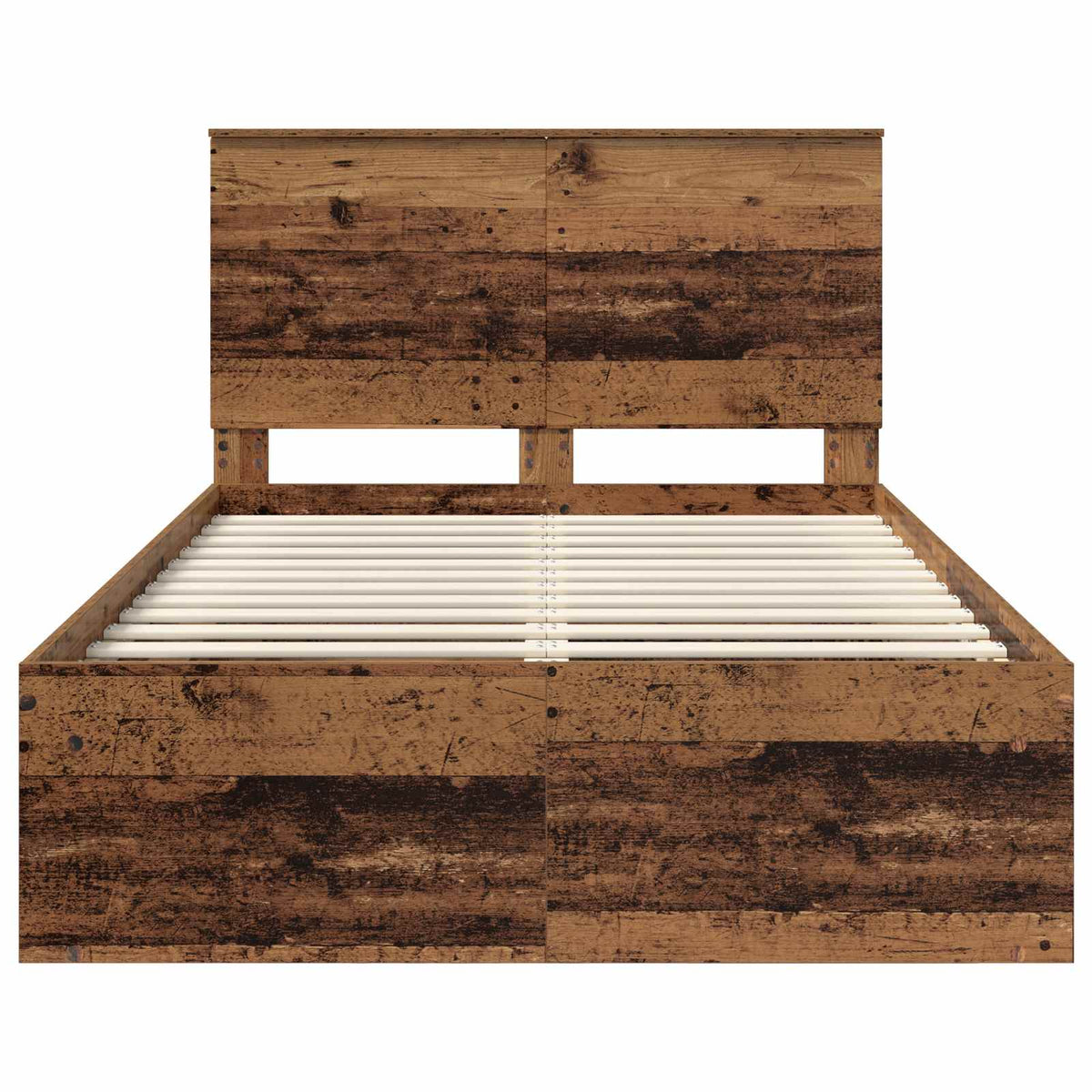 Cadre de lit Uni Bois ancien 135 x 190 cm Bois de pin massif