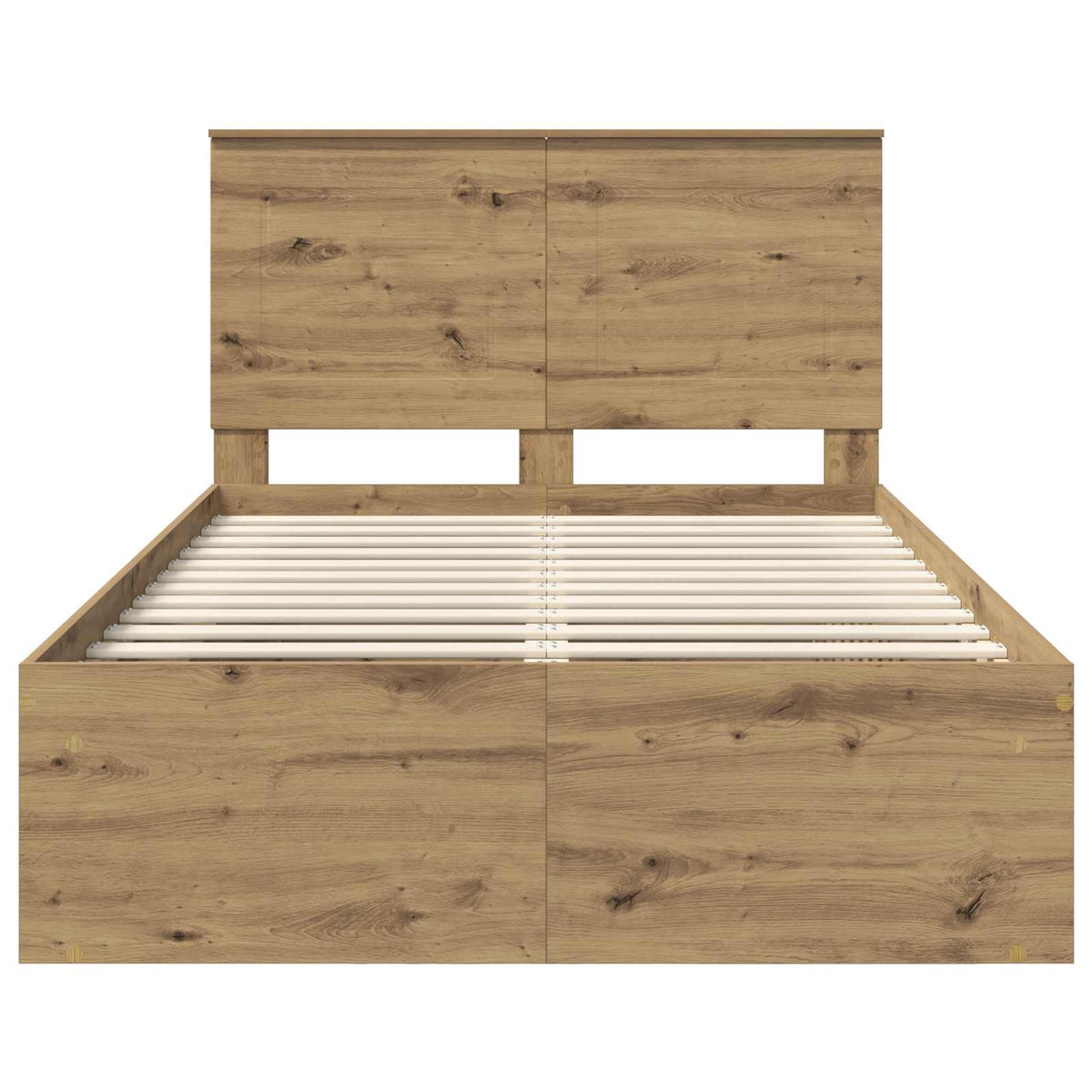 Cadre de lit Chêne artisan 135 x 190 cm Bois de pin massif