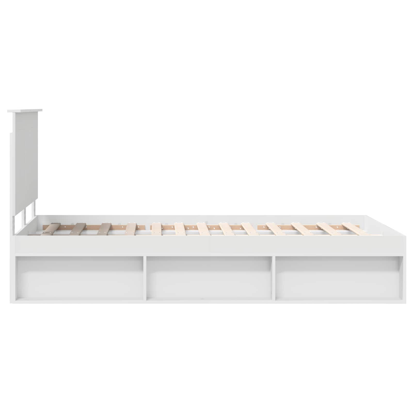 Cadre de lit Blanc 120 x 190 cm Bois de pin massif - XIOS