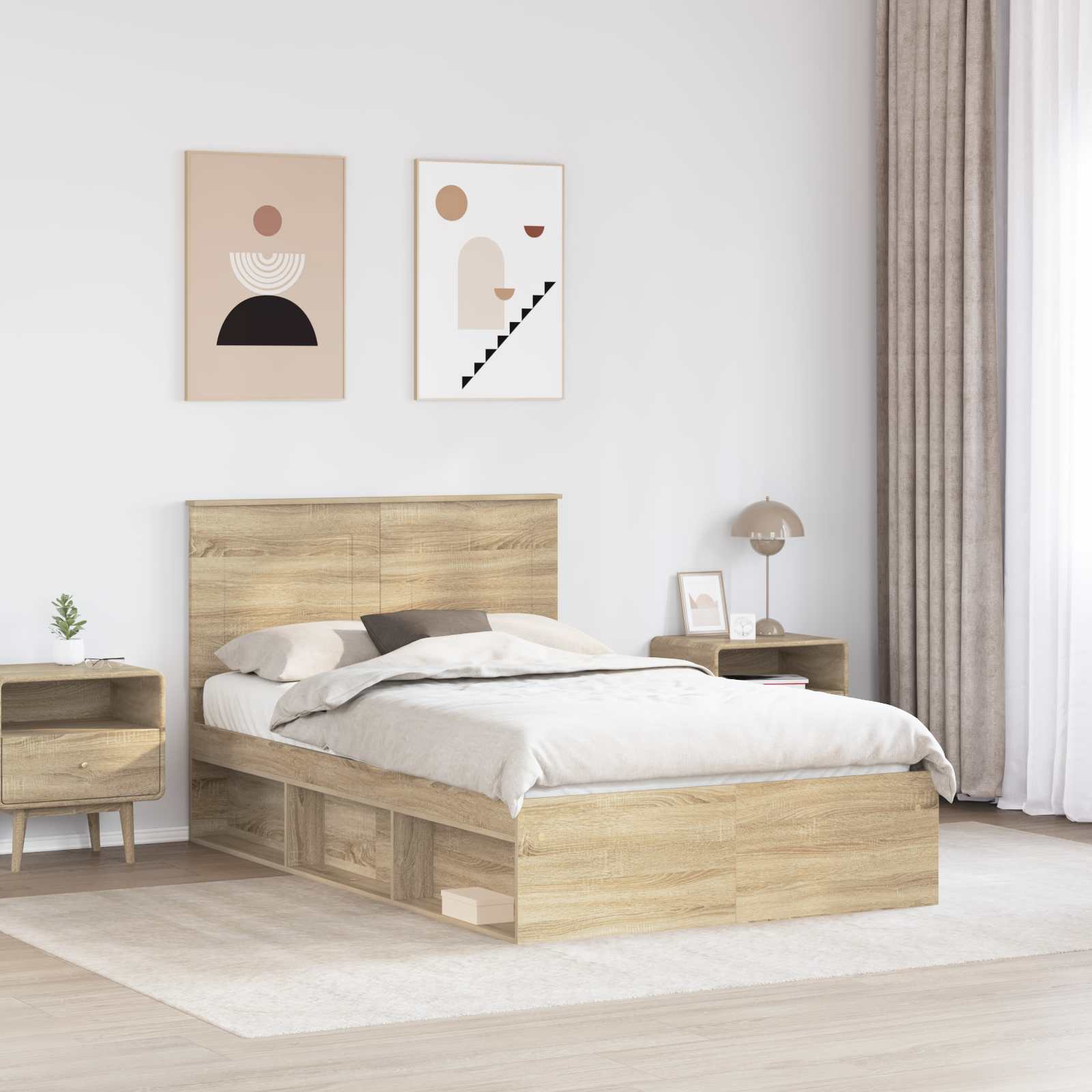 Cadre de lit Sonoma 120 x 190 cm Bois de pin massif - XIOS