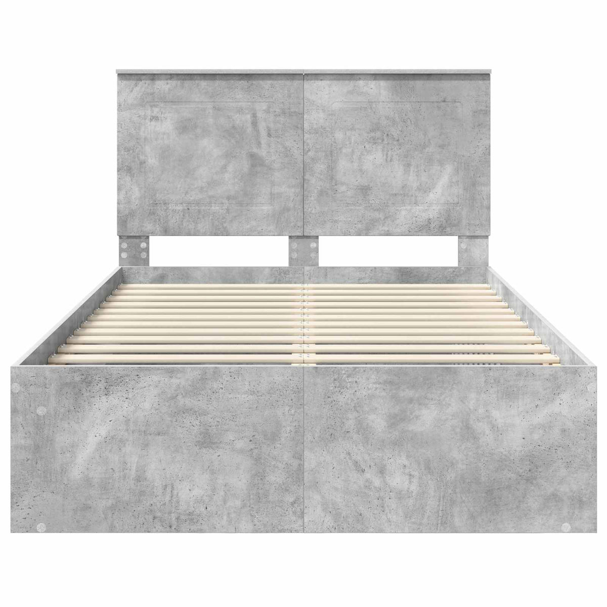 Cadre de lit Gris béton 120 x 190 cm Bois d'ingénierie