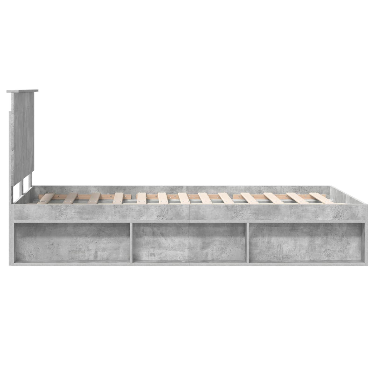 Cadre de lit Gris béton 120 x 190 cm Bois d'ingénierie
