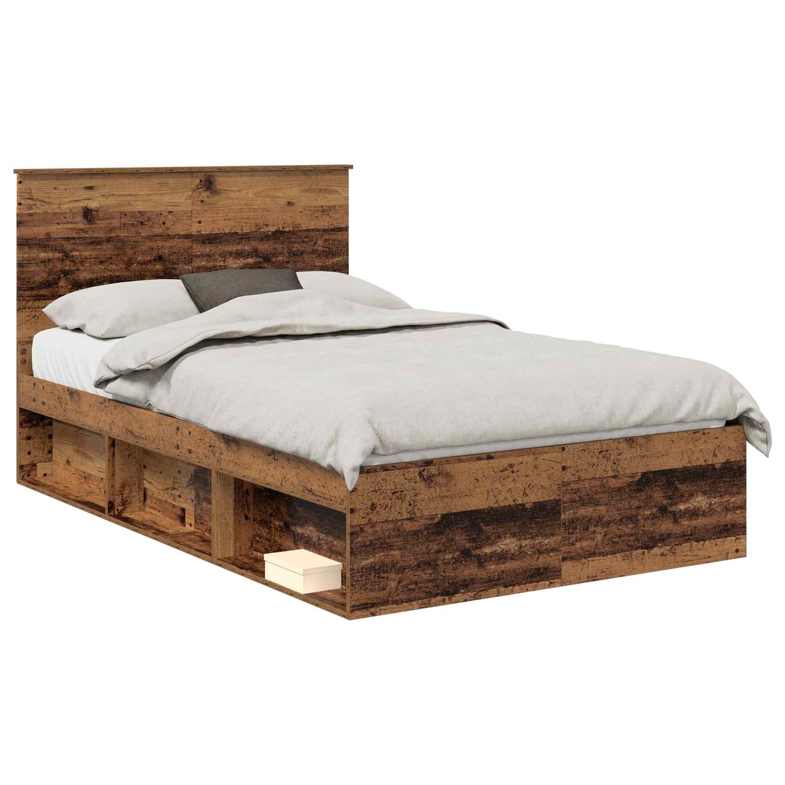 Cadre de lit Bois ancien 120 x 190 cm Bois de pin massif - XIOS