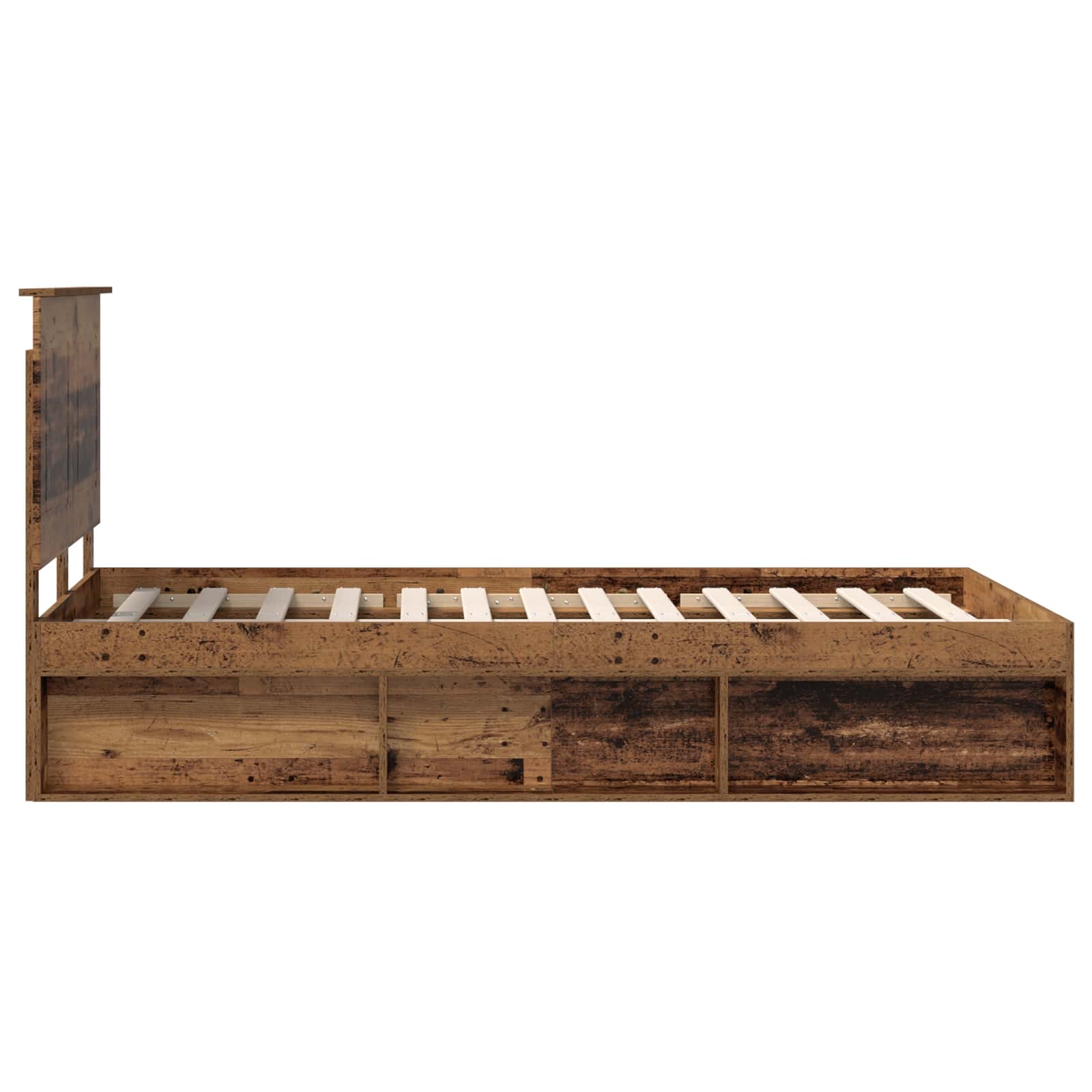 Cadre de lit Bois ancien 120 x 190 cm Bois de pin massif - XIOS