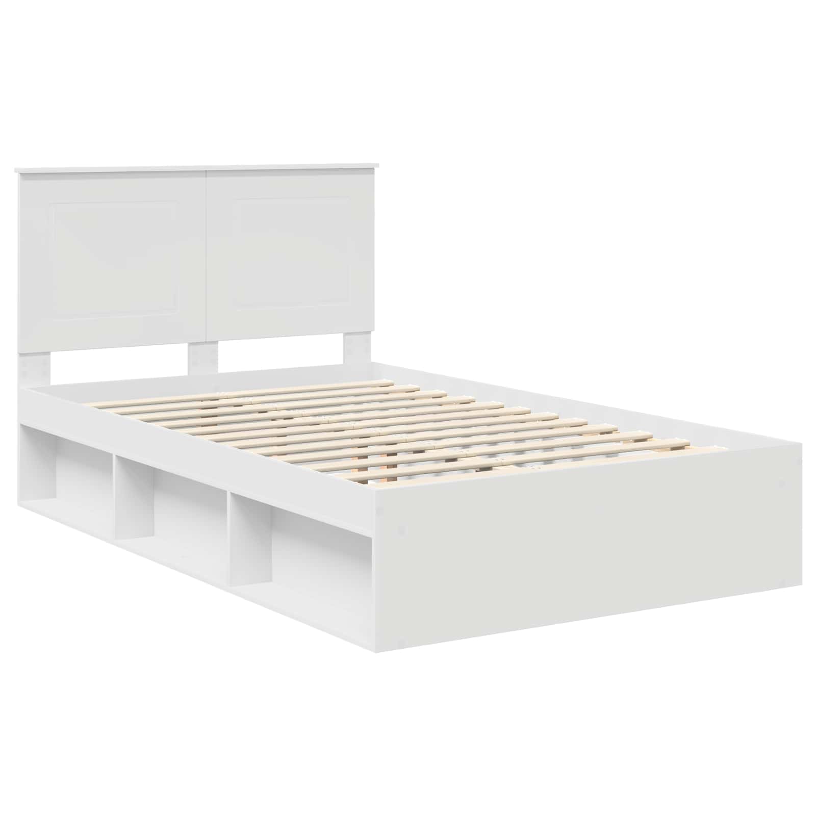 Cadre de lit Blanc 120 x 200 cm Bois de pin massif - XIOS