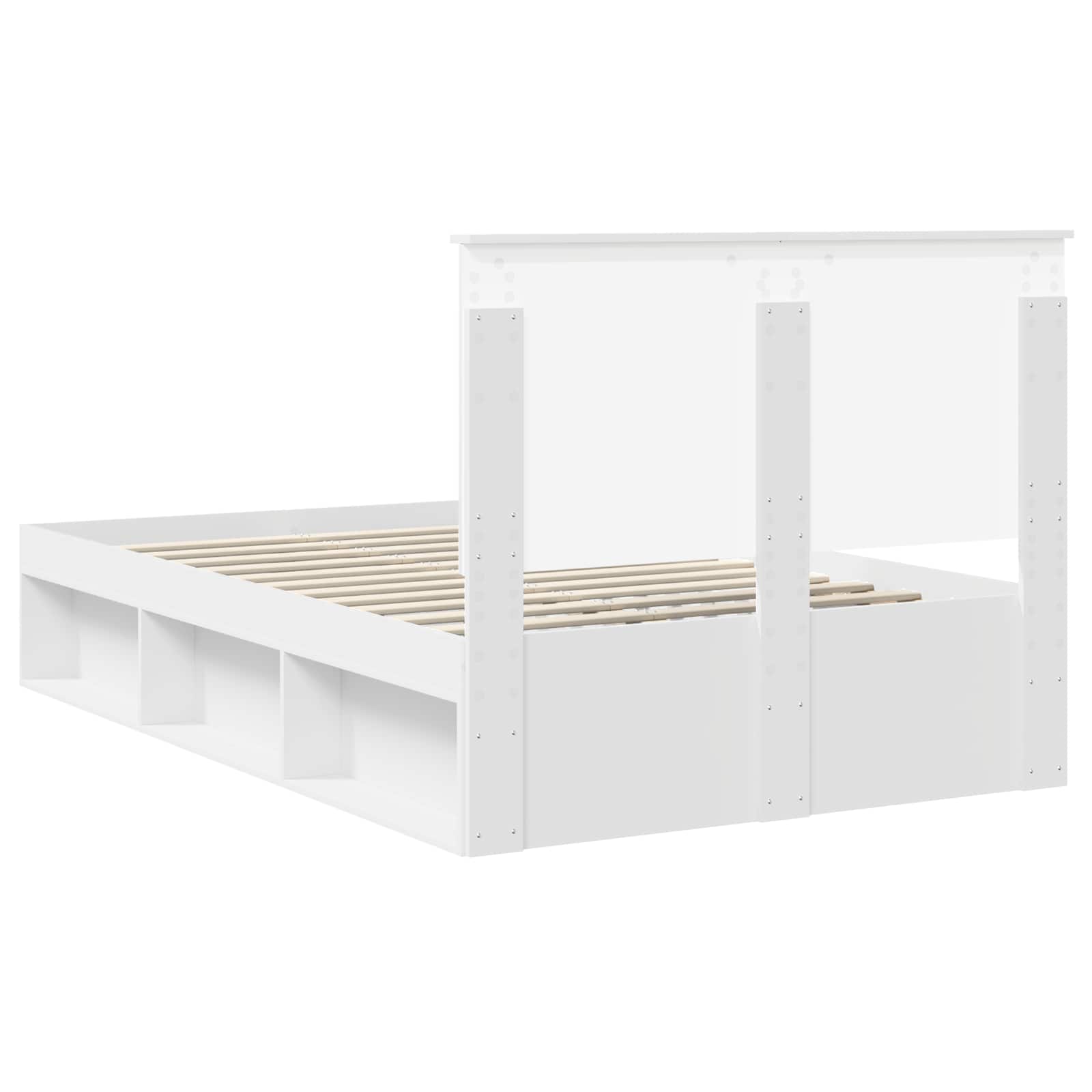 Cadre de lit Blanc 120 x 200 cm Bois de pin massif - XIOS