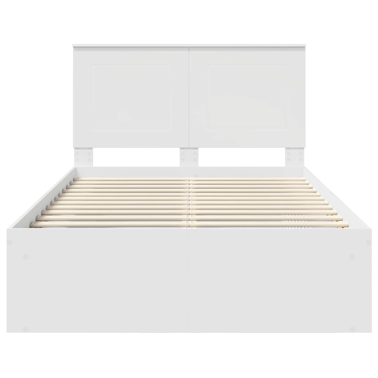 Cadre de lit Blanc 120 x 200 cm Bois de pin massif - XIOS