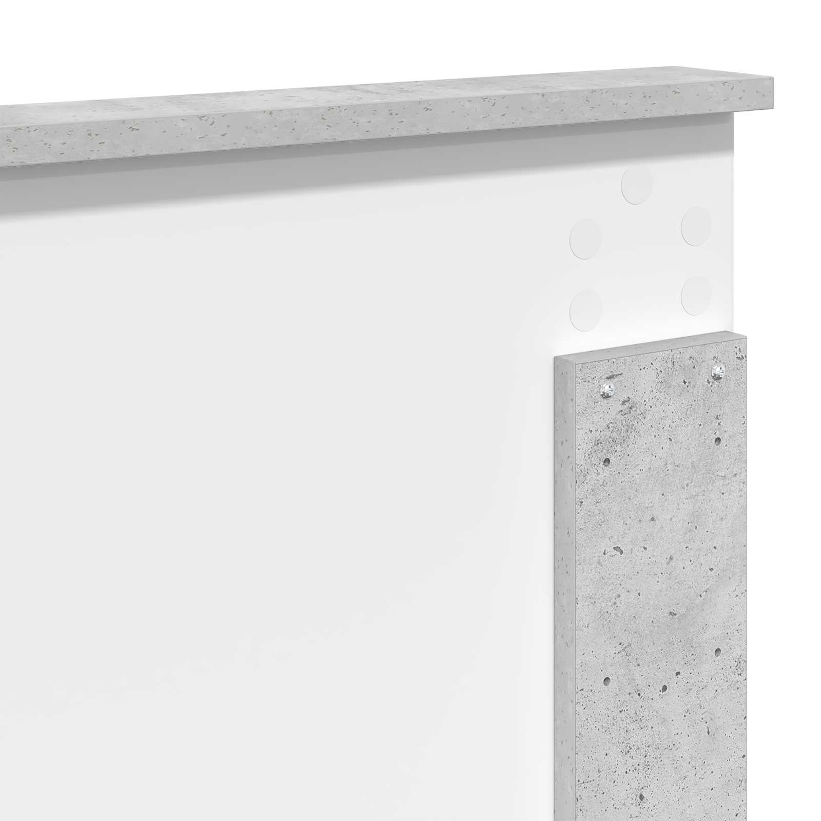 Cadre de lit Béton 120 x 200 cm Bois de pin massif - XIOS