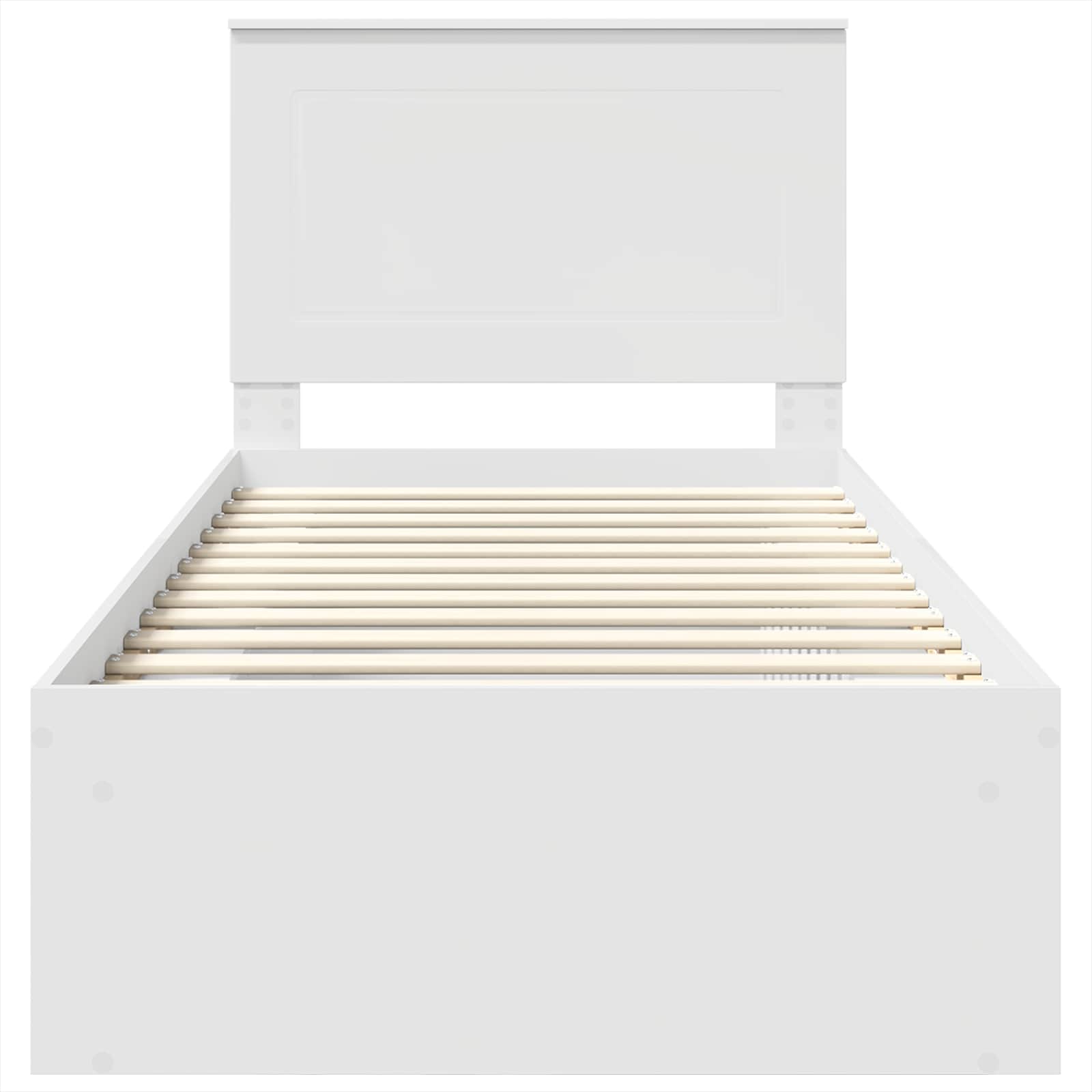 Cadre de lit avec tête de lit Blanc 100 x 200 cm Pin massif - XIOS