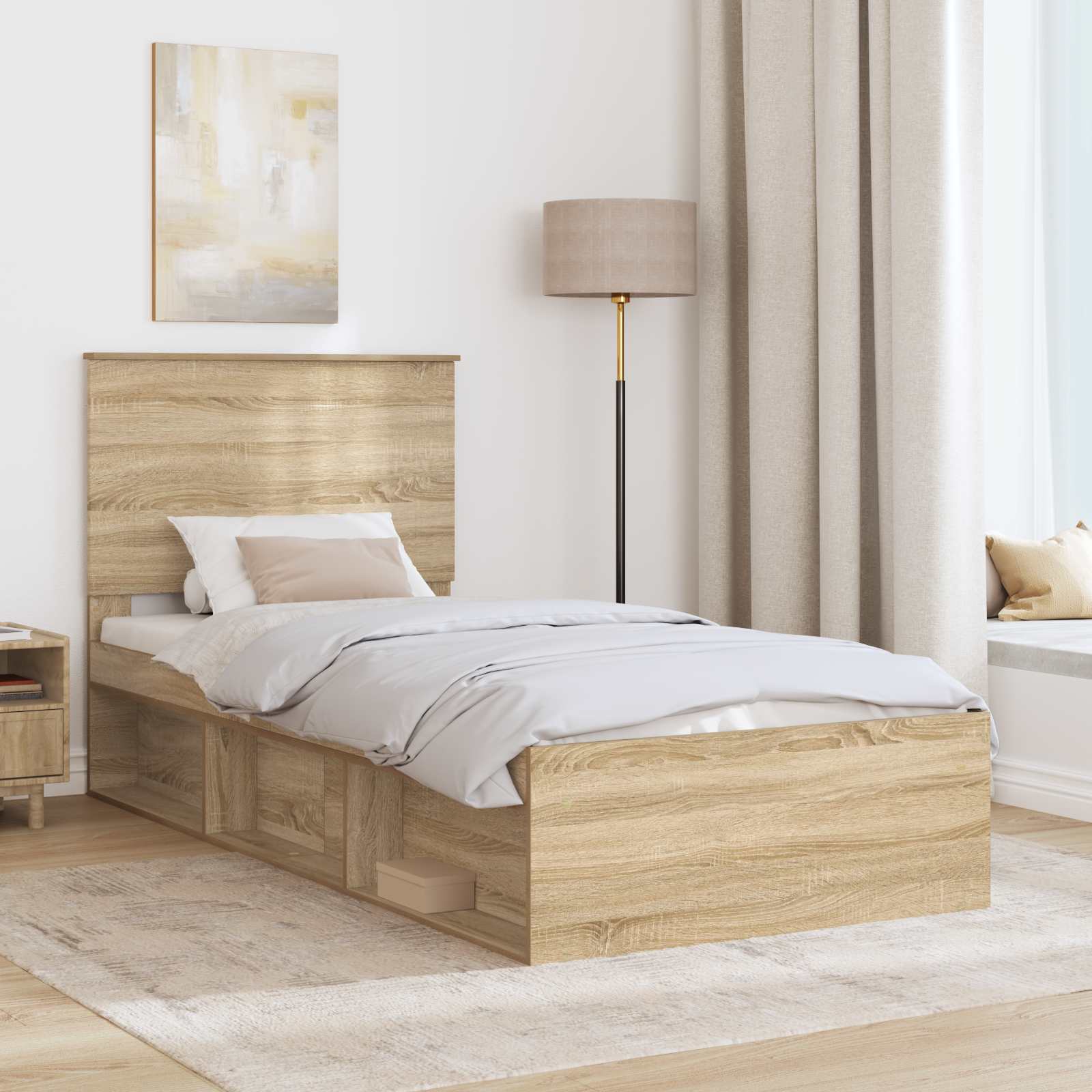 Cadre de lit Sonoma 100 x 200 cm Bois de pin massif