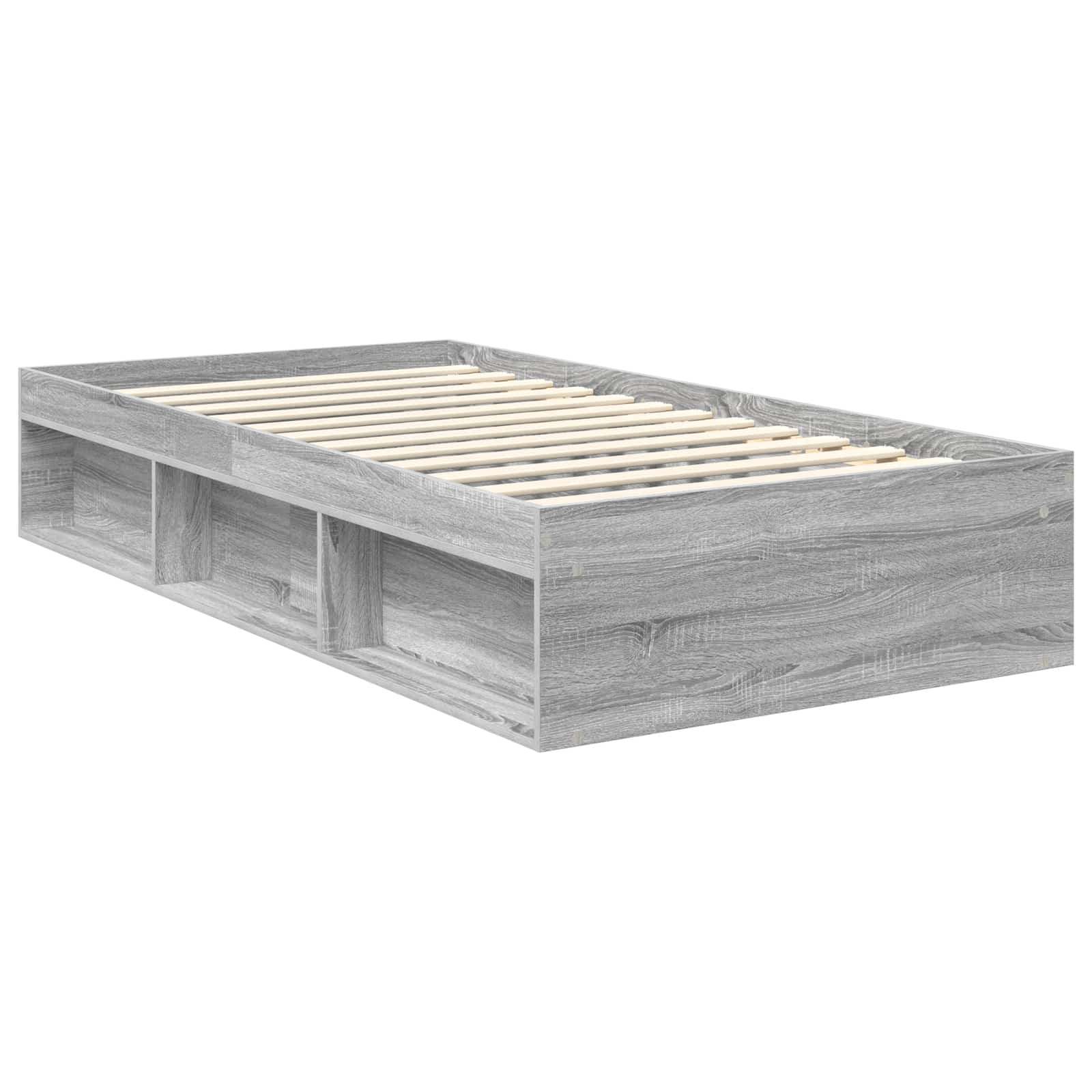 Cadre de lit Gris Sonoma 100 x 200 cm Bois de pin massif - XIOS