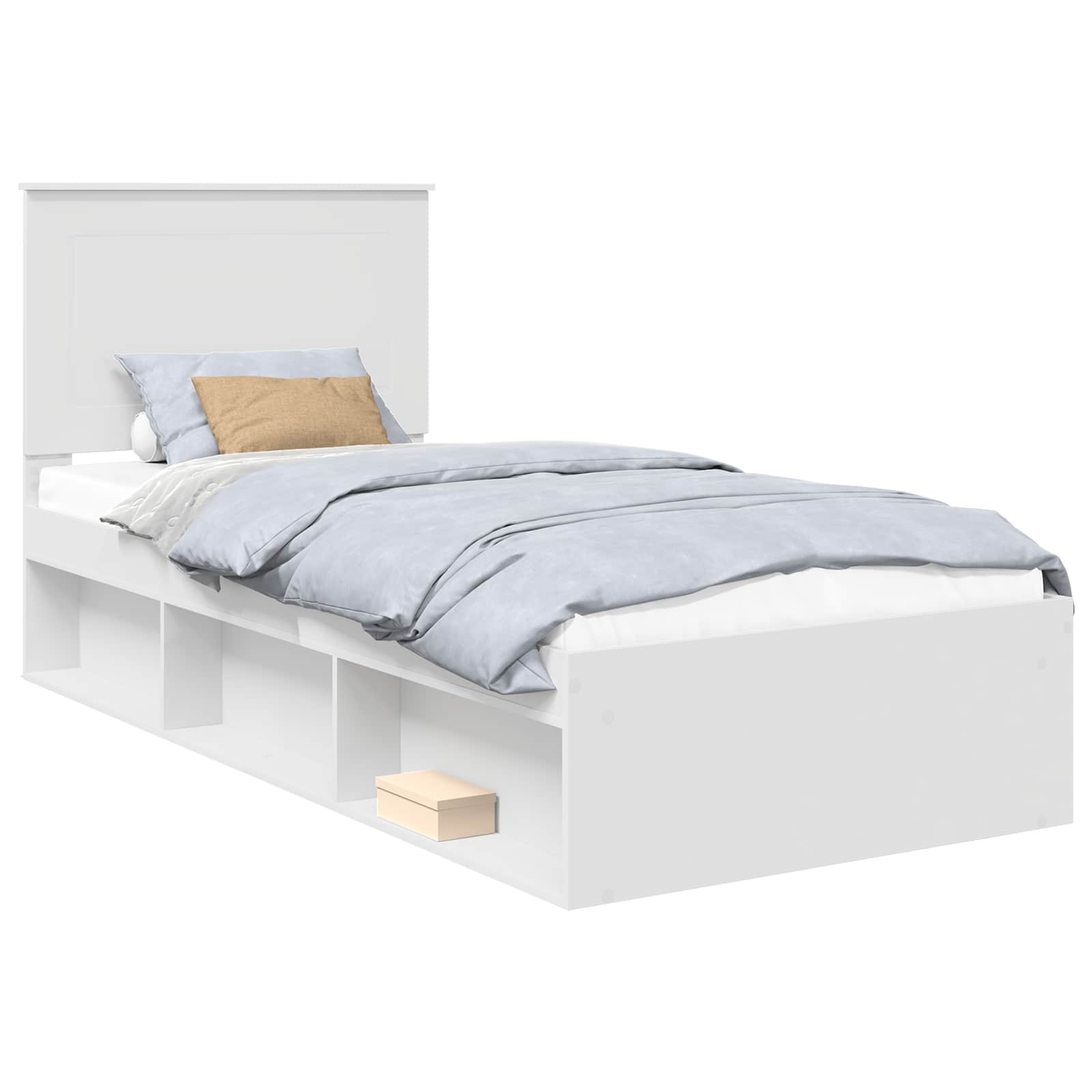 Cadre de lit Blanc 90 x 200 cm Bois de pin massif - XIOS