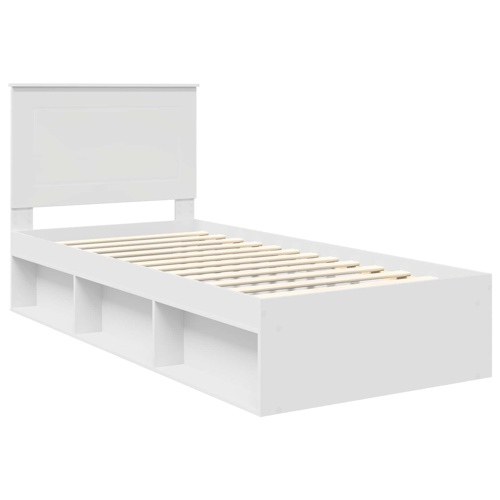 Cadre de lit Blanc 90 x 200 cm Bois de pin massif - XIOS