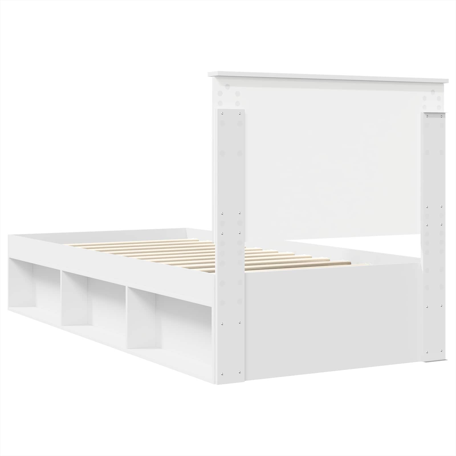 Cadre de lit Blanc 90 x 200 cm Bois de pin massif - XIOS