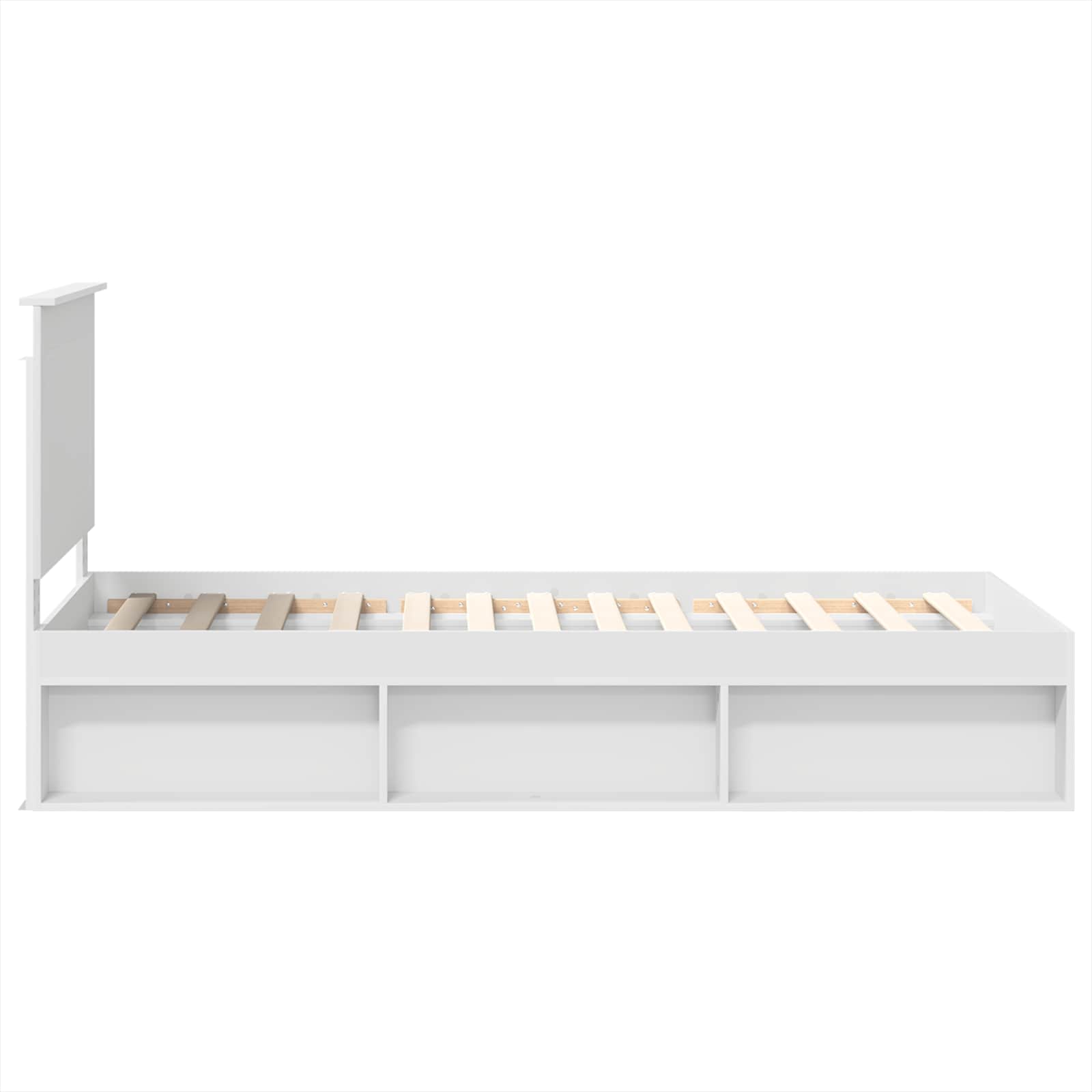 Cadre de lit Blanc 90 x 200 cm Bois de pin massif - XIOS