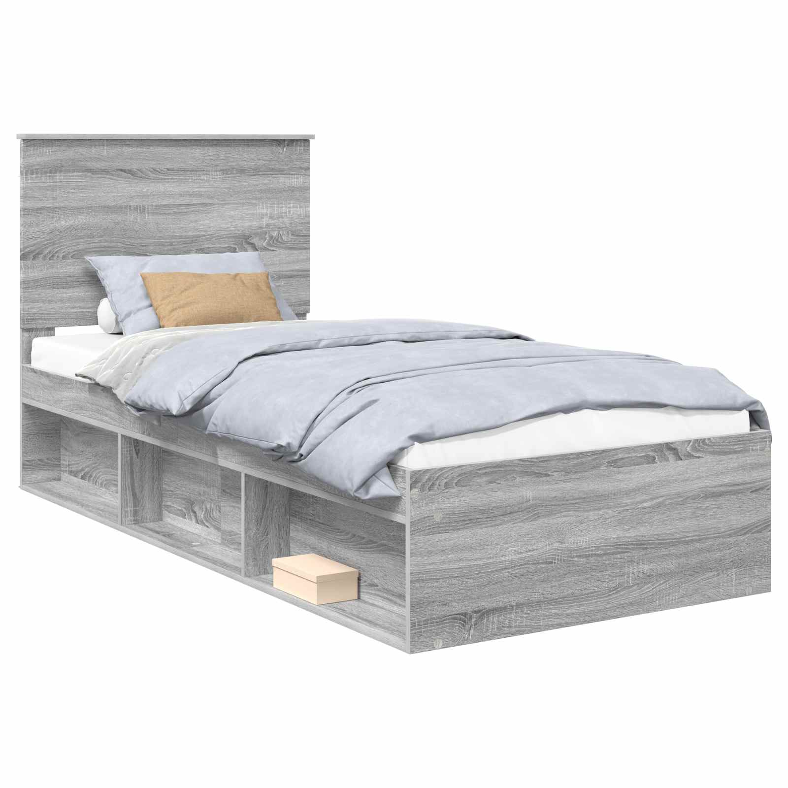 Cadre de lit Gris Sonoma 90 x 200 cm Bois de pin massif - XIOS