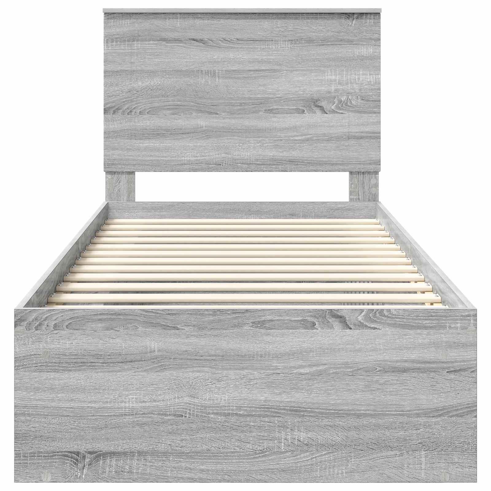Cadre de lit Gris Sonoma 90 x 200 cm Bois de pin massif - XIOS