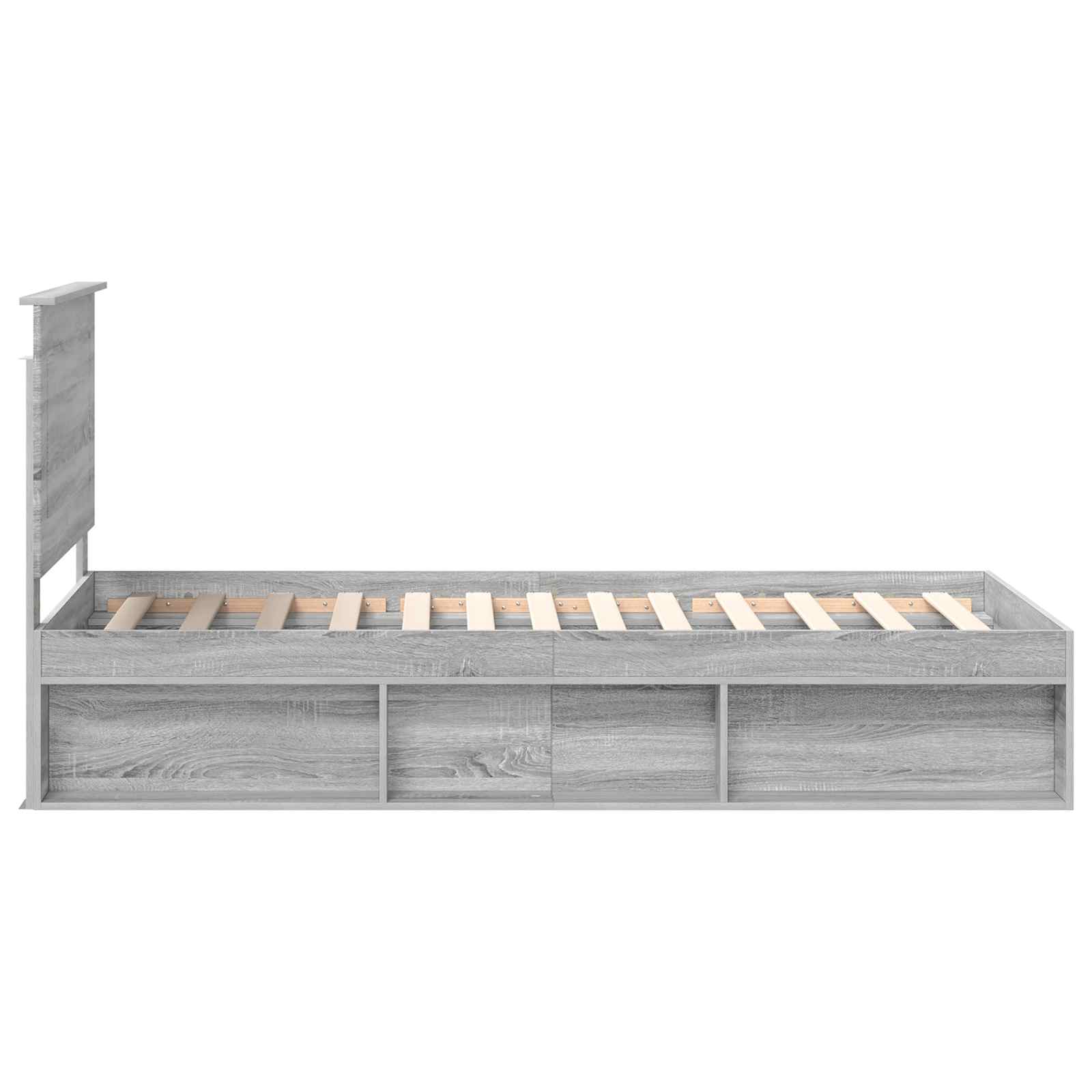 Cadre de lit Gris Sonoma 90 x 200 cm Bois de pin massif - XIOS